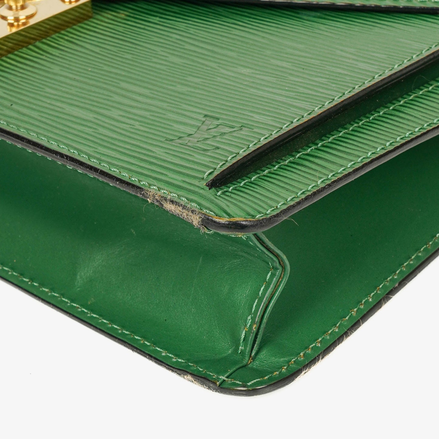 Louis Vuitton Pochette Sellier Dragonne Green Epi Clutch