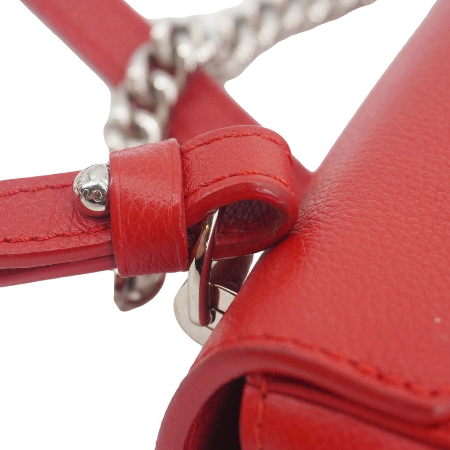 LOUIS VUITTON Lockme II BB  Pebbled Leather Crossbody Bag Rubis