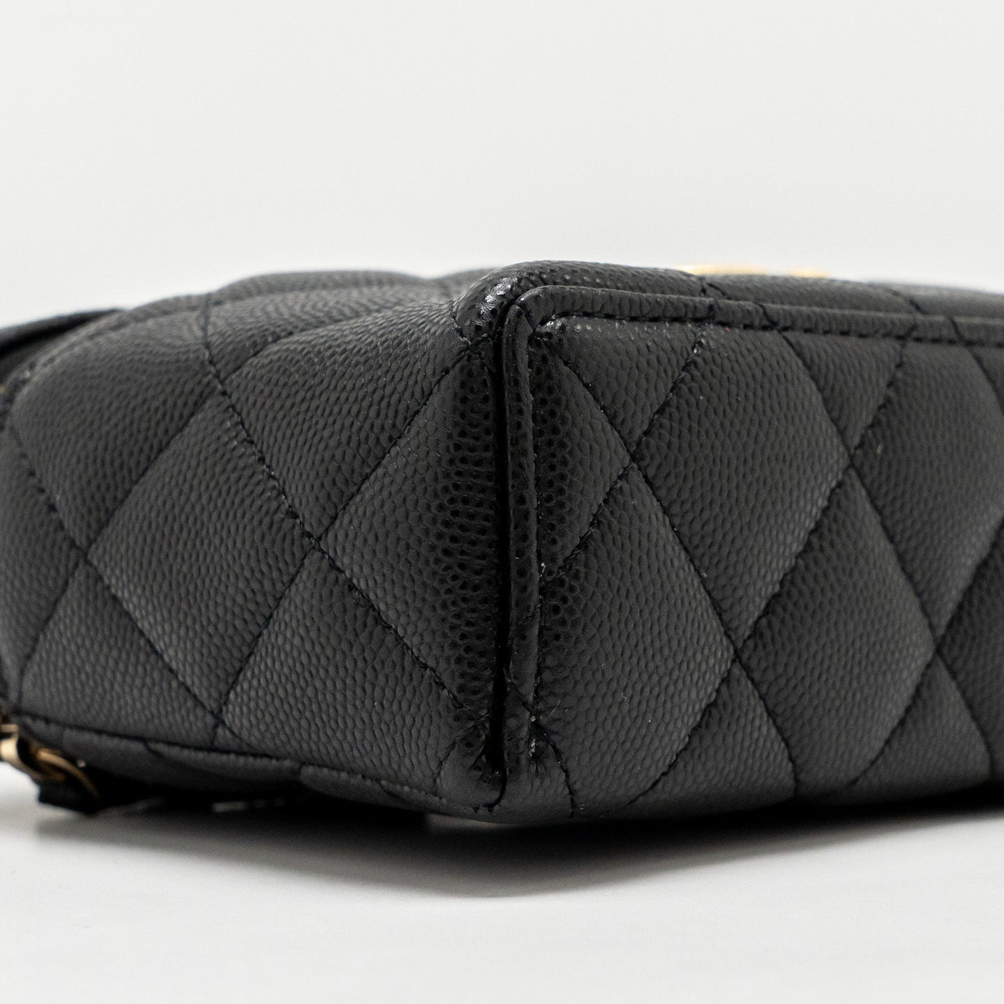 Chanel Top Handle Vanity Bag Caviar Black  (Microchip)