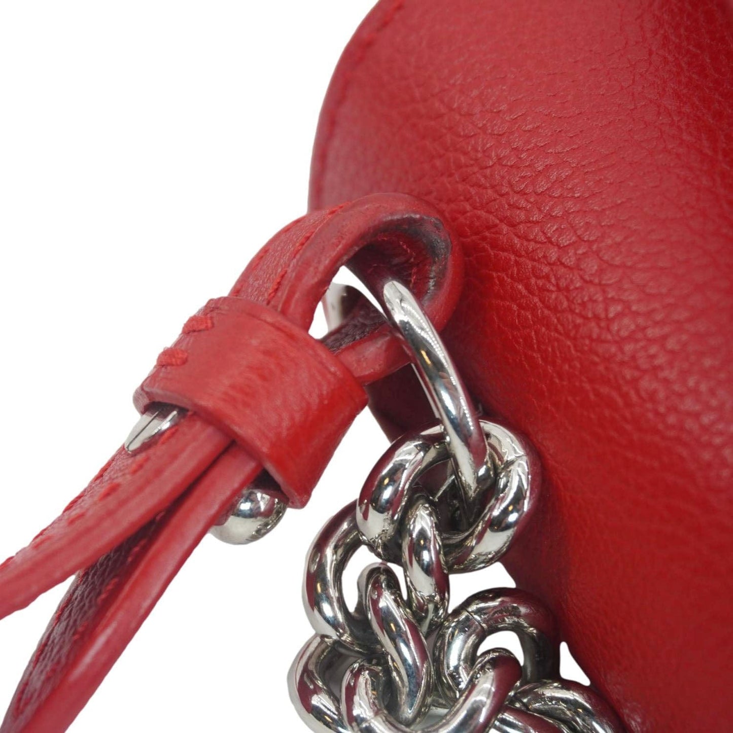 LOUIS VUITTON Lockme II BB  Pebbled Leather Crossbody Bag Rubis