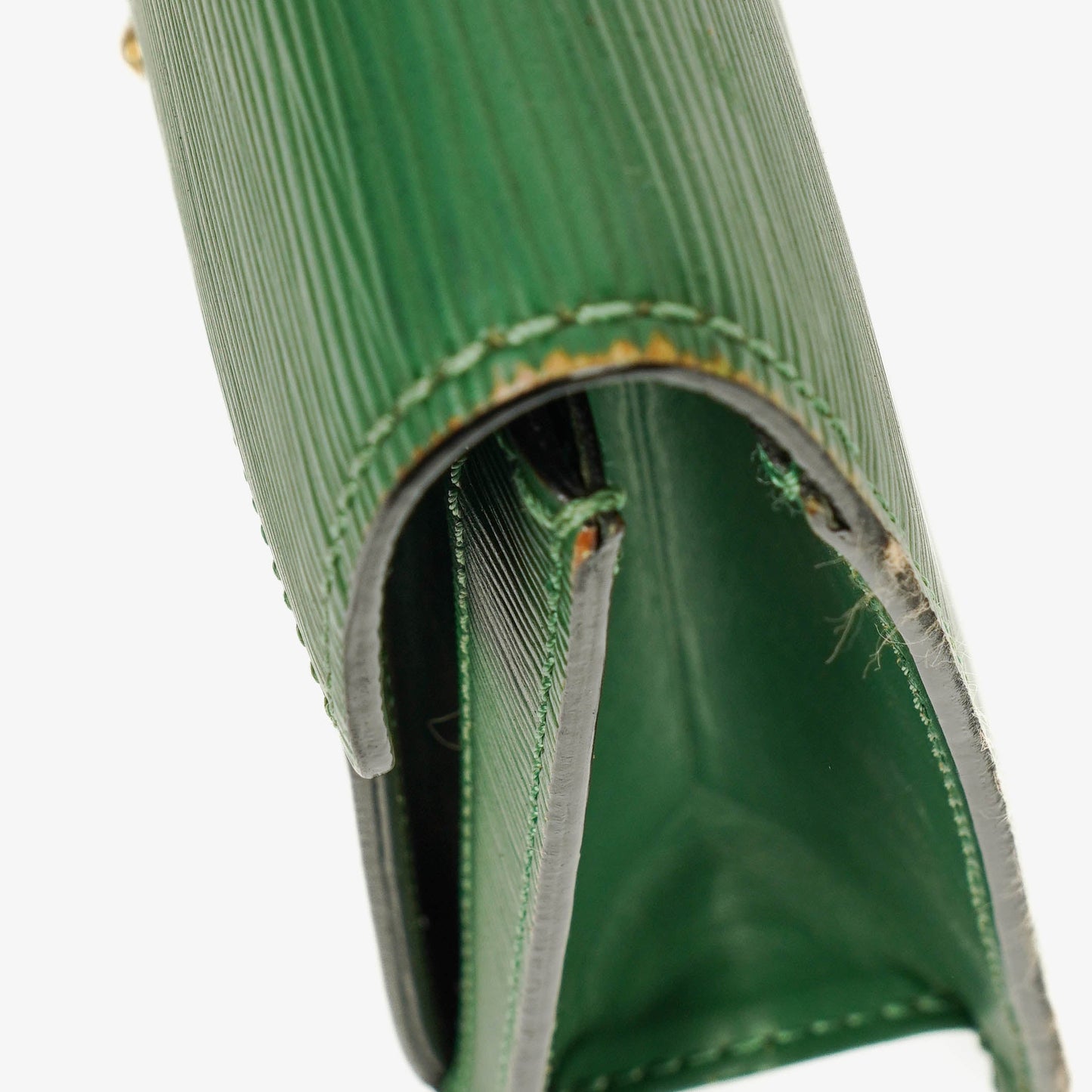 Louis Vuitton Pochette Sellier Dragonne Green Epi Clutch