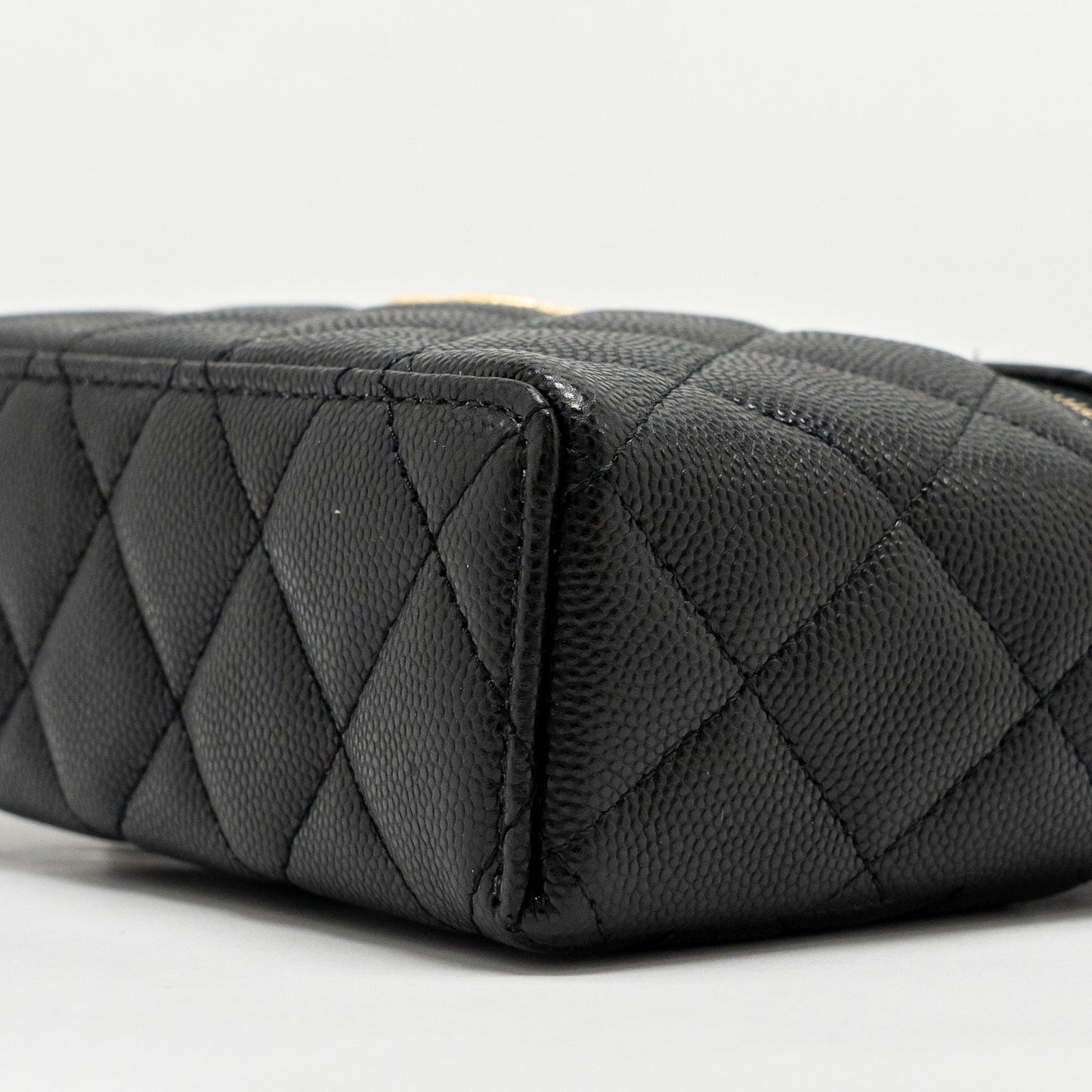 Chanel Top Handle Vanity Bag Caviar Black  (Microchip)