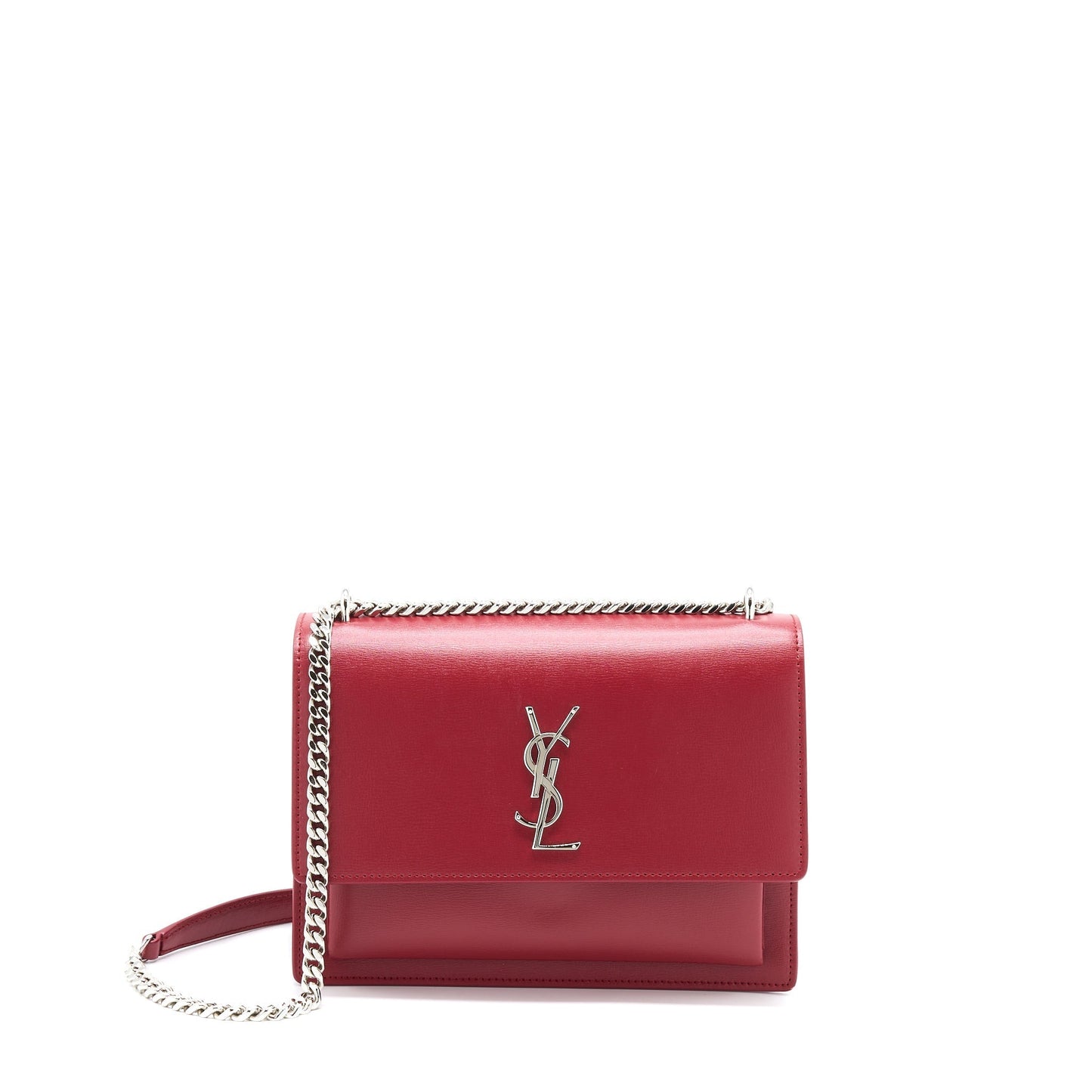 Saint Laurent/ Sunset Purse Calfskin Red