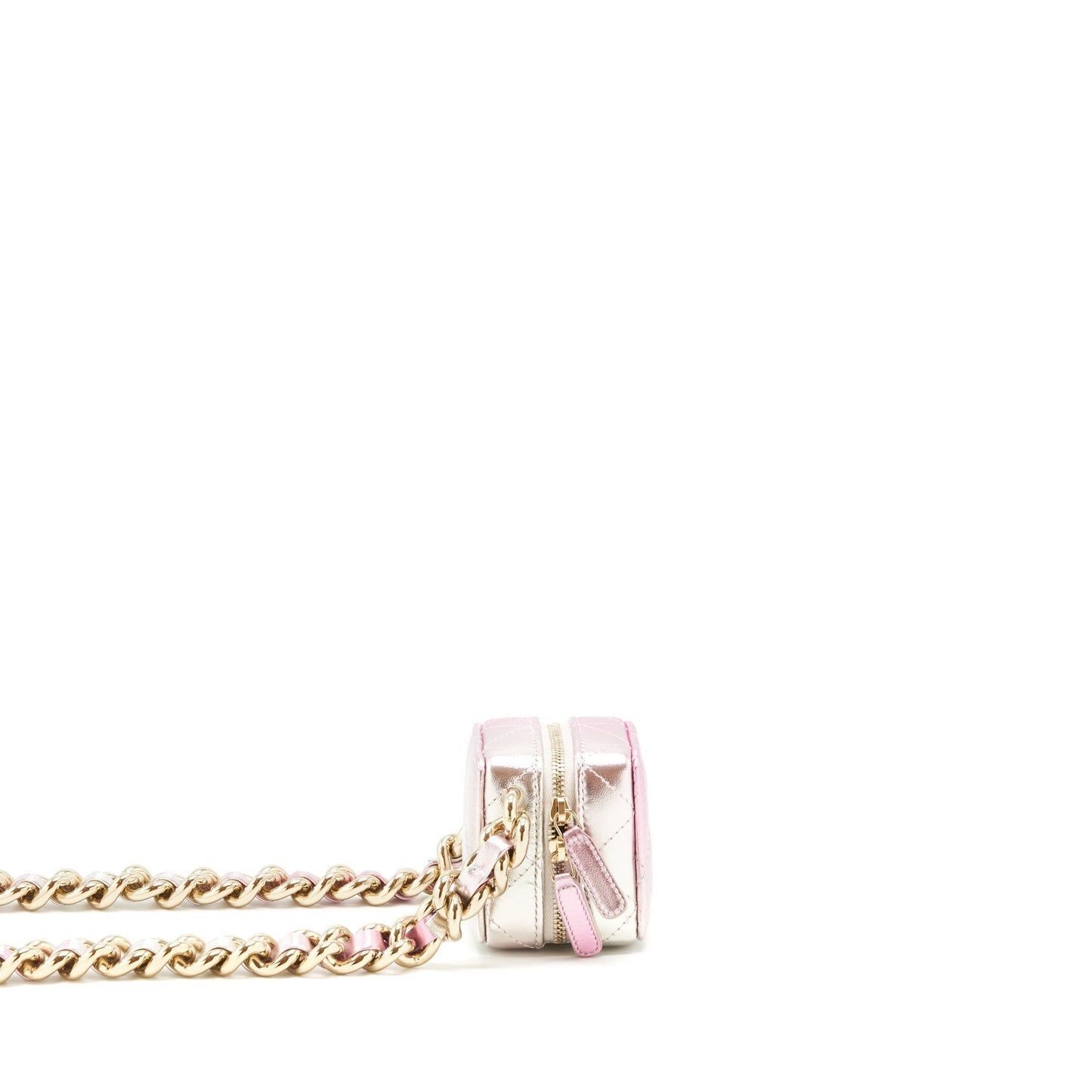 Chanel Mini Vanity With Giant Chain Iridescent Pink L