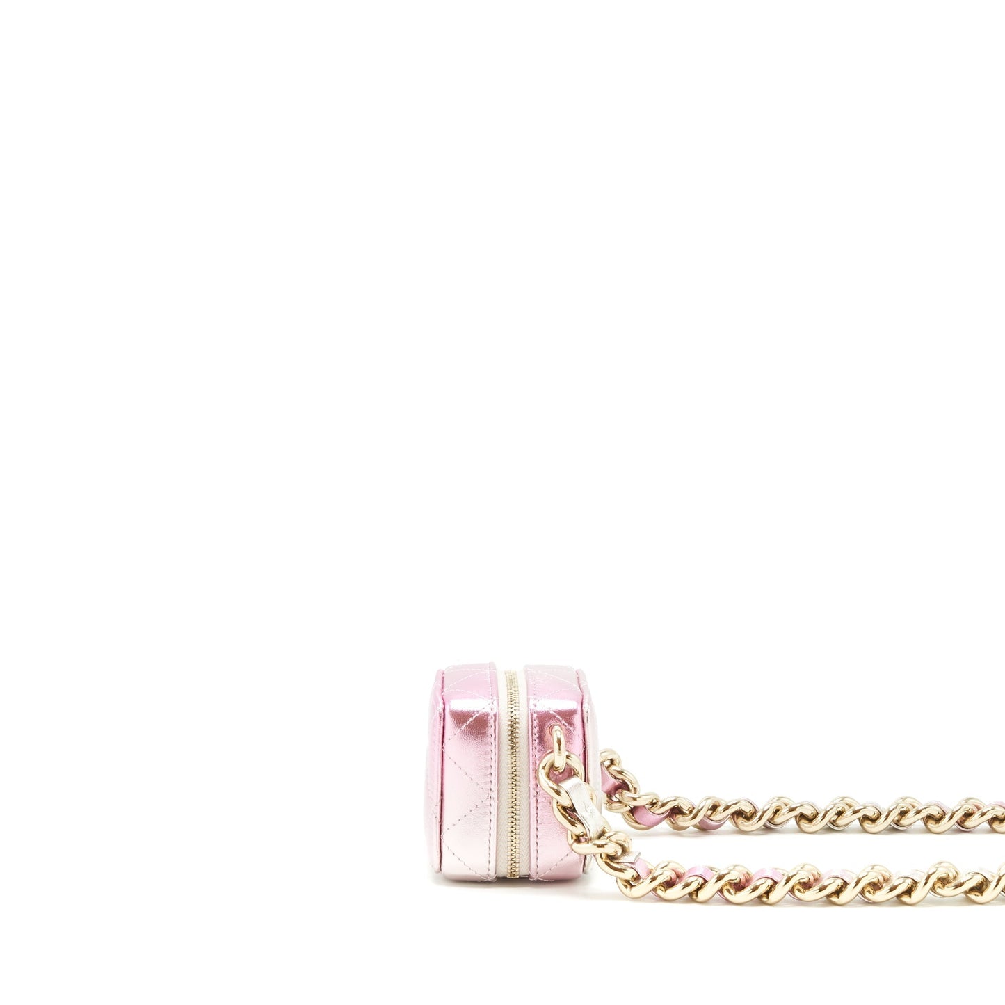 Chanel Mini Vanity With Giant Chain Iridescent Pink L