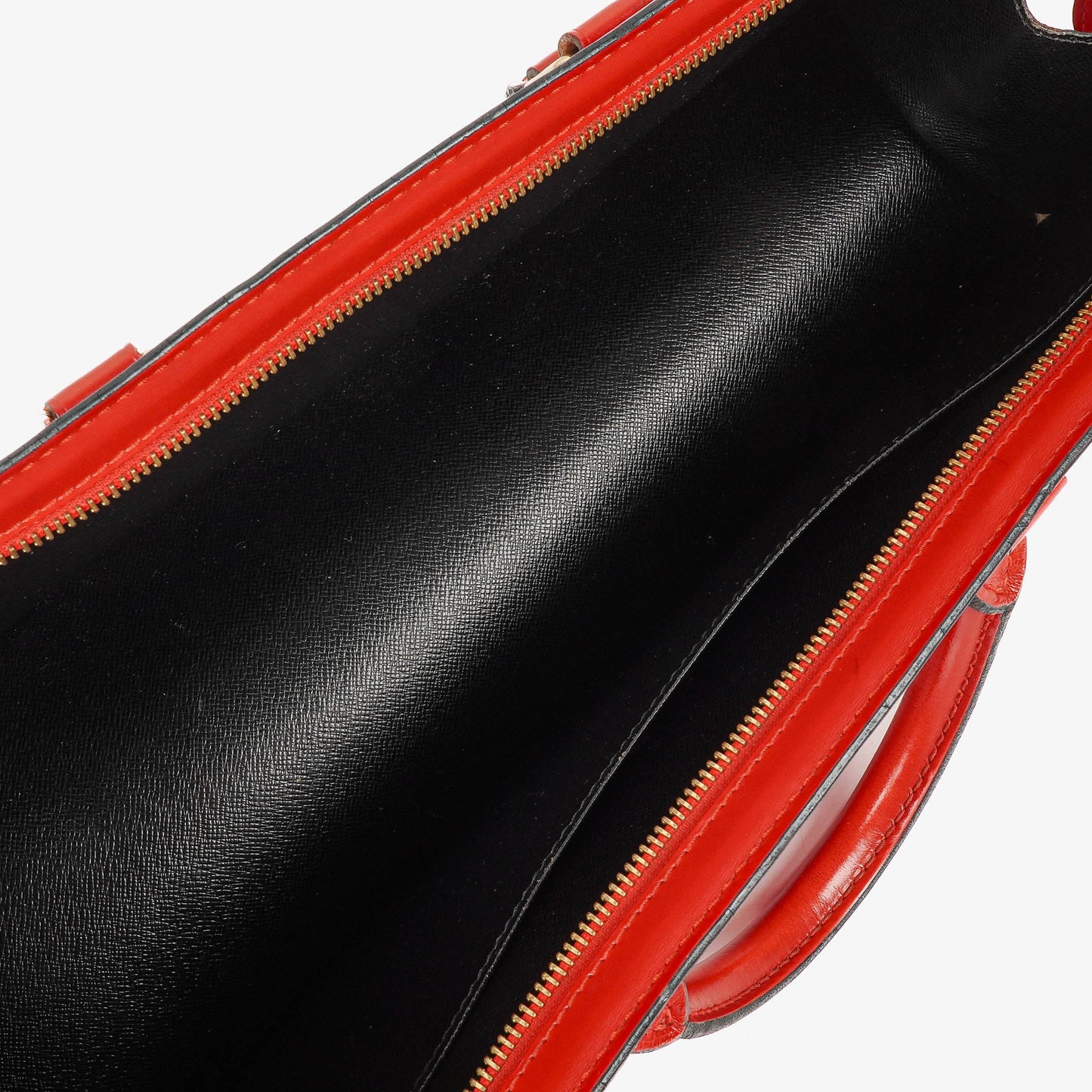 Louis Vuitton Triangle Red EPI Leather Handbag