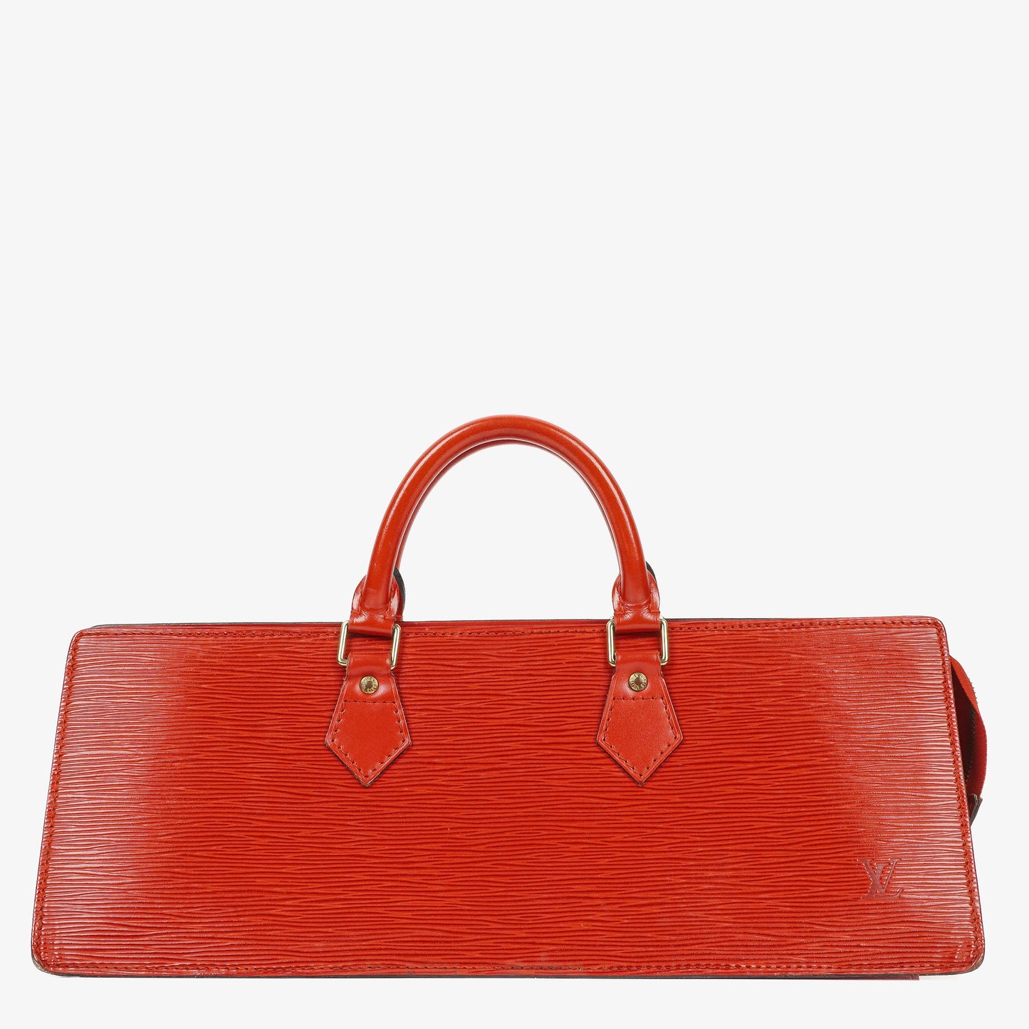 Louis Vuitton Triangle Red EPI Leather Handbag
