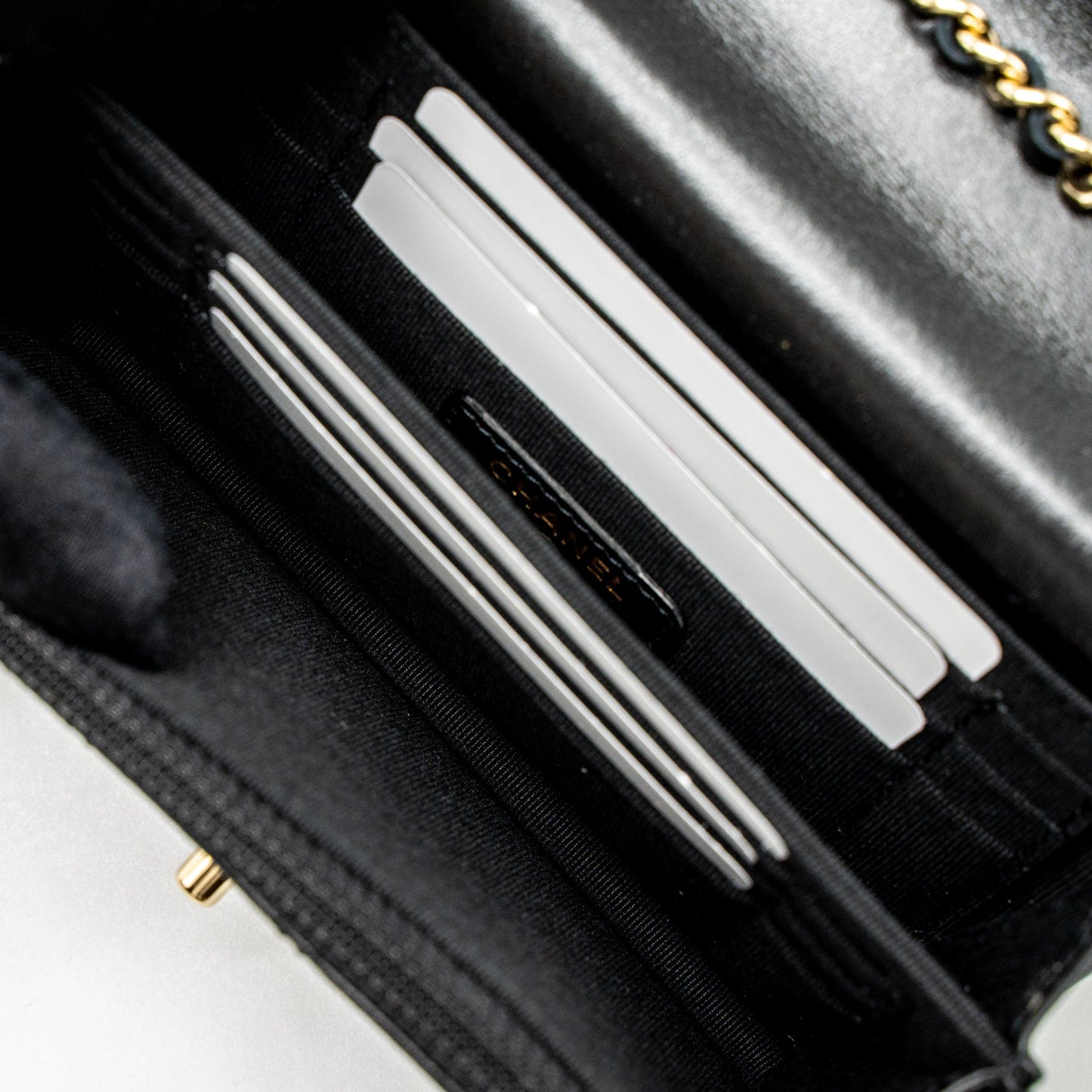 Chanel Mini Trendy CC Wallet on Chain Lambskin Black L (Microchip)