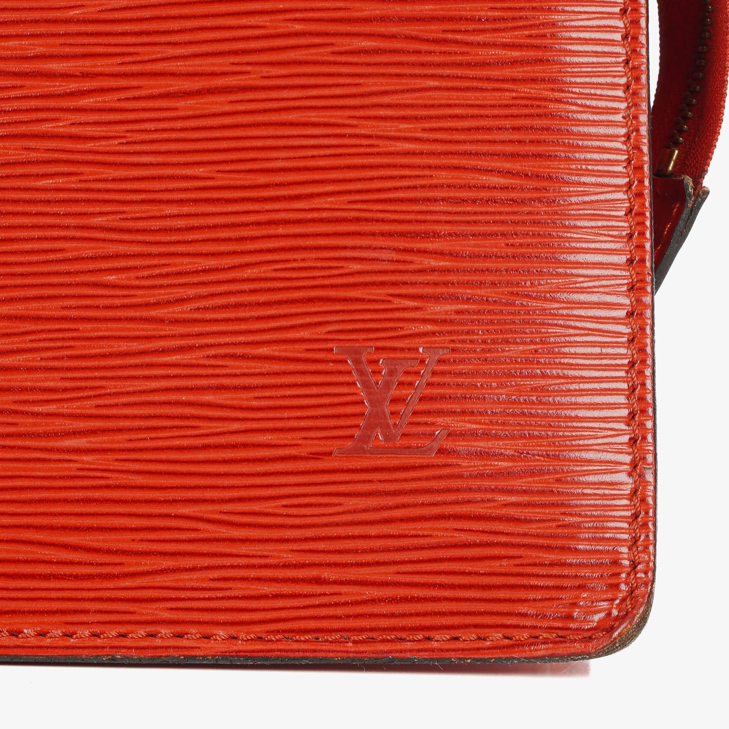 Louis Vuitton Triangle Red EPI Leather Handbag