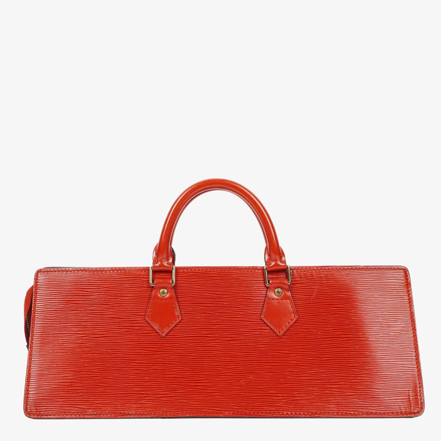 Louis Vuitton Triangle Red EPI Leather Handbag