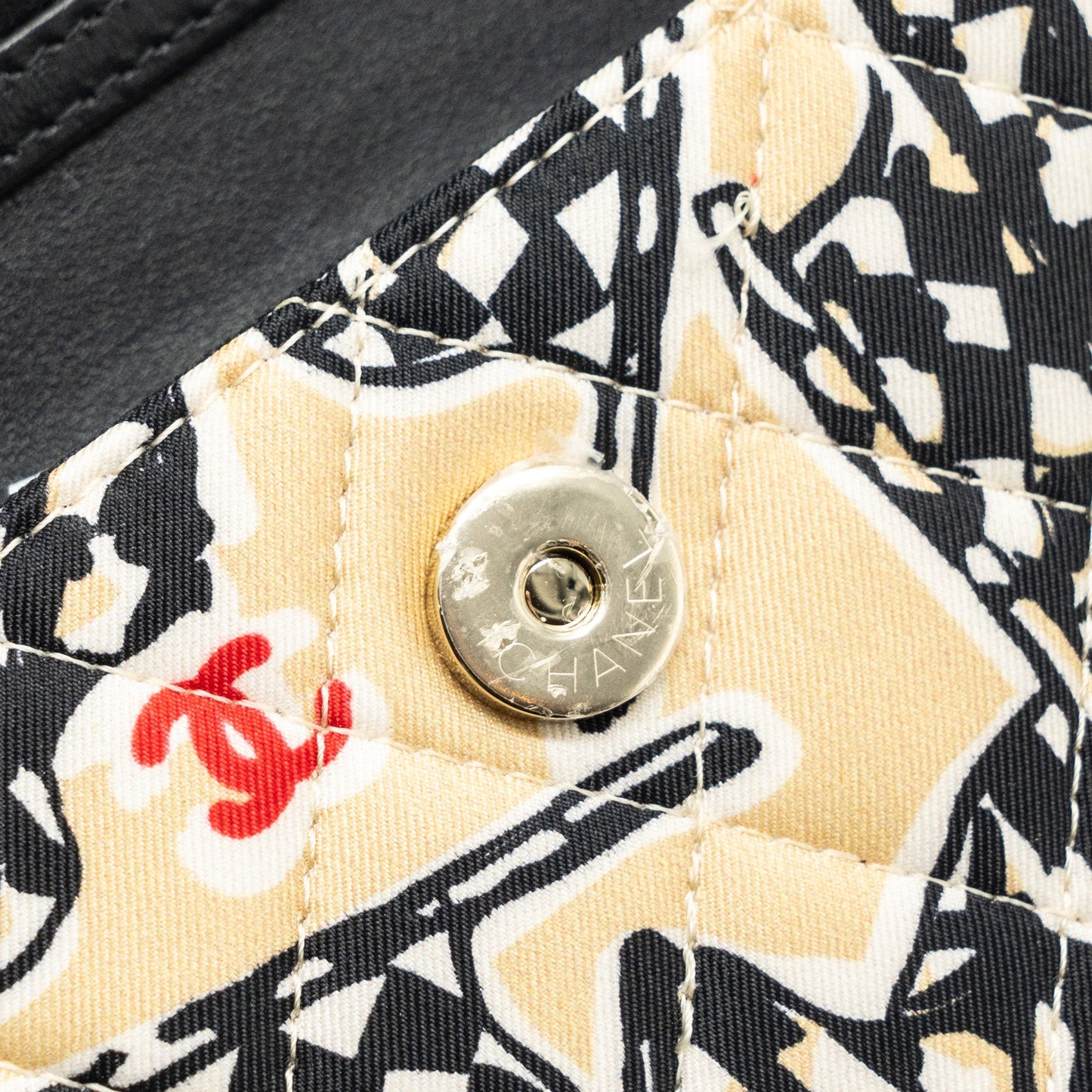 Chanel Mini Clutch With Chains Fabric Multicolour L(microchip)