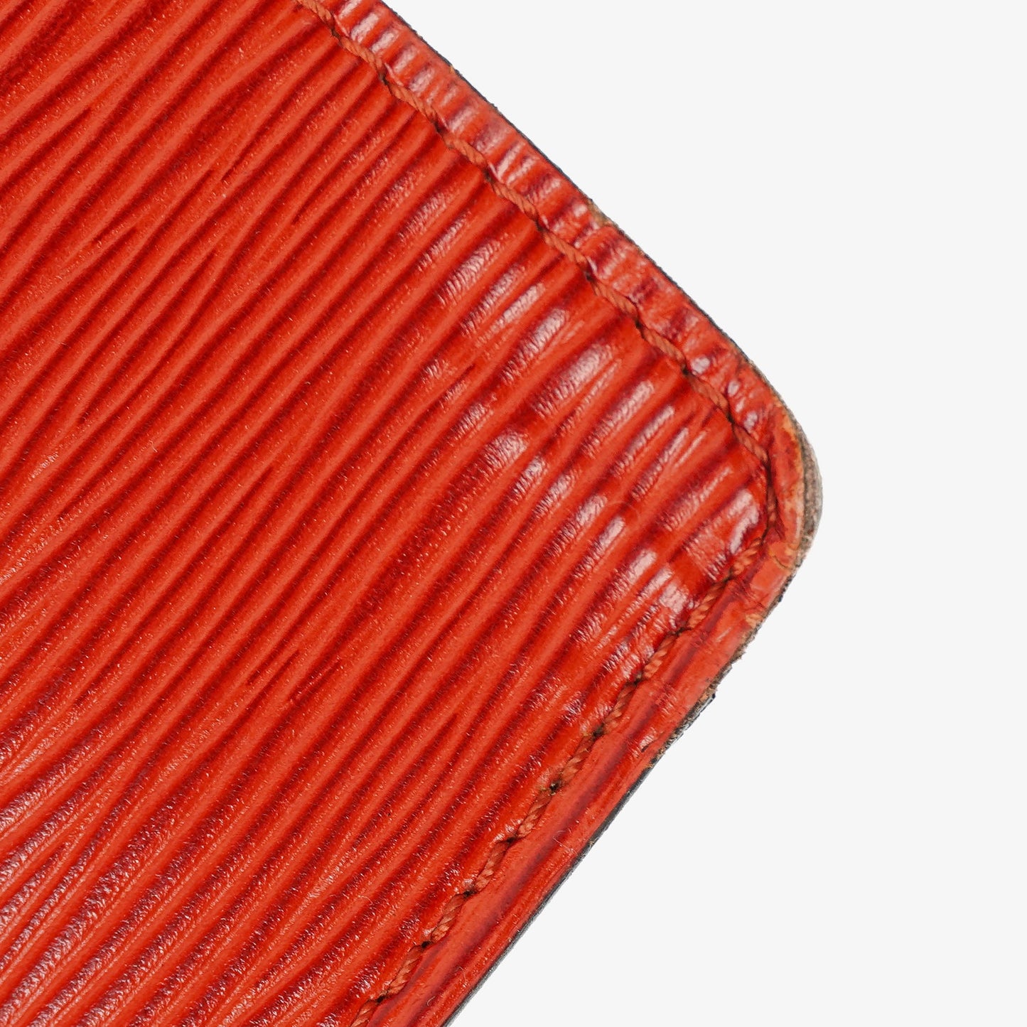 Louis Vuitton Triangle Red EPI Leather Handbag