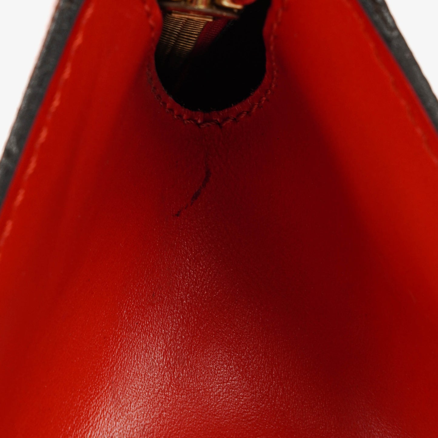 Louis Vuitton Triangle Red EPI Leather Handbag