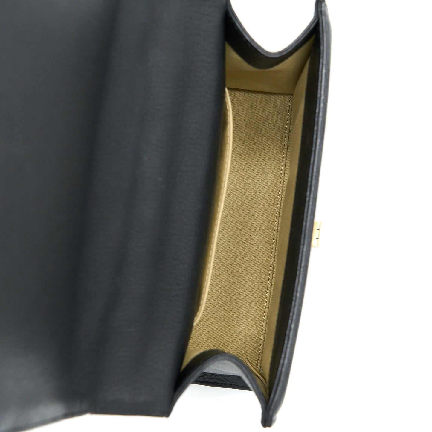 Chanel Rita Top Handle Flap Bag Grained Goatskin Black Brushed
