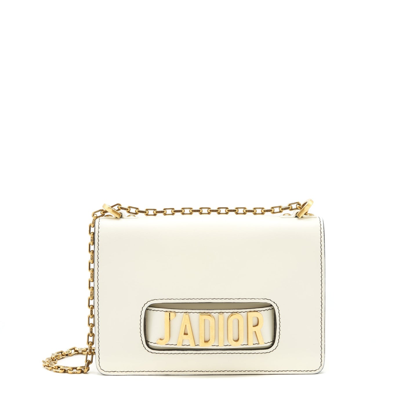 Dior J'adior Flap Purse Chain Purse Clutch White