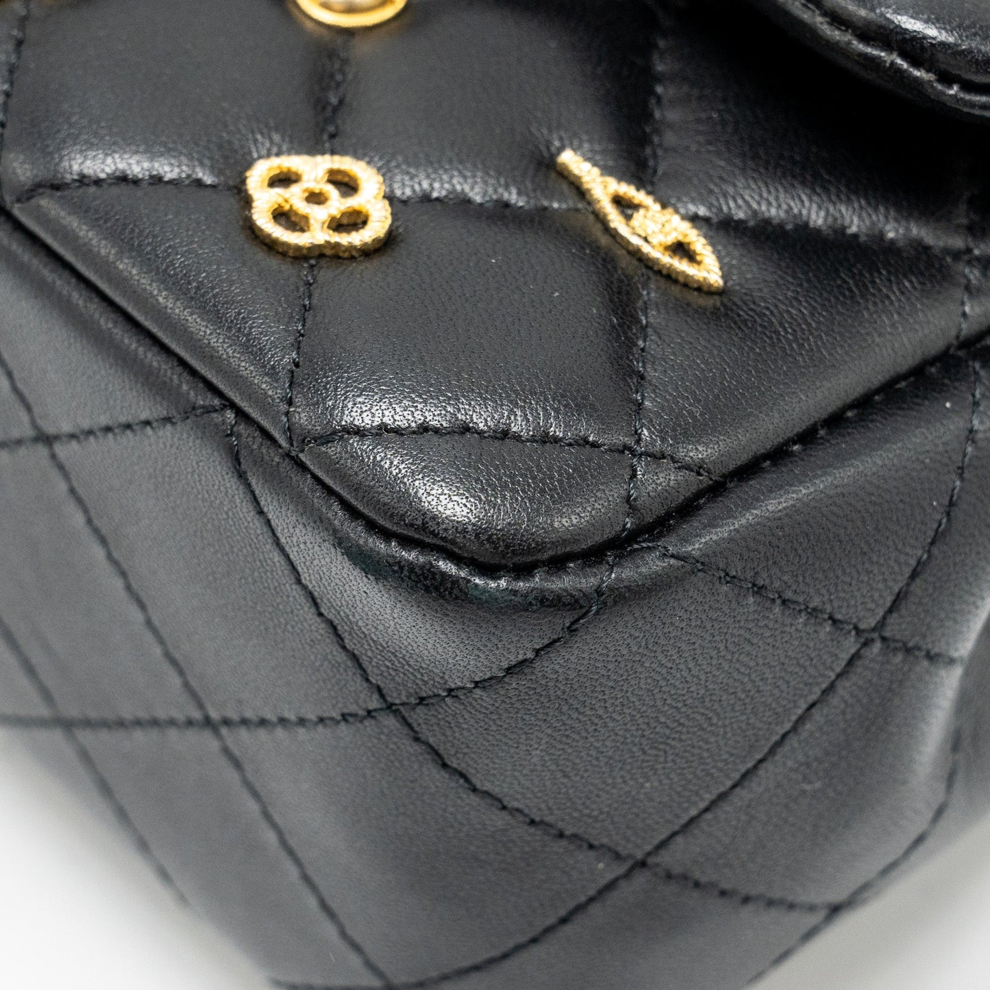 Chanel Egyptian Amulet Mini Rectangular Flap Bag Lambskin Black