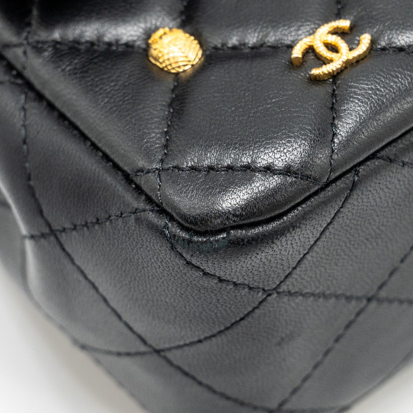 Chanel Egyptian Amulet Mini Rectangular Flap Bag Lambskin Black