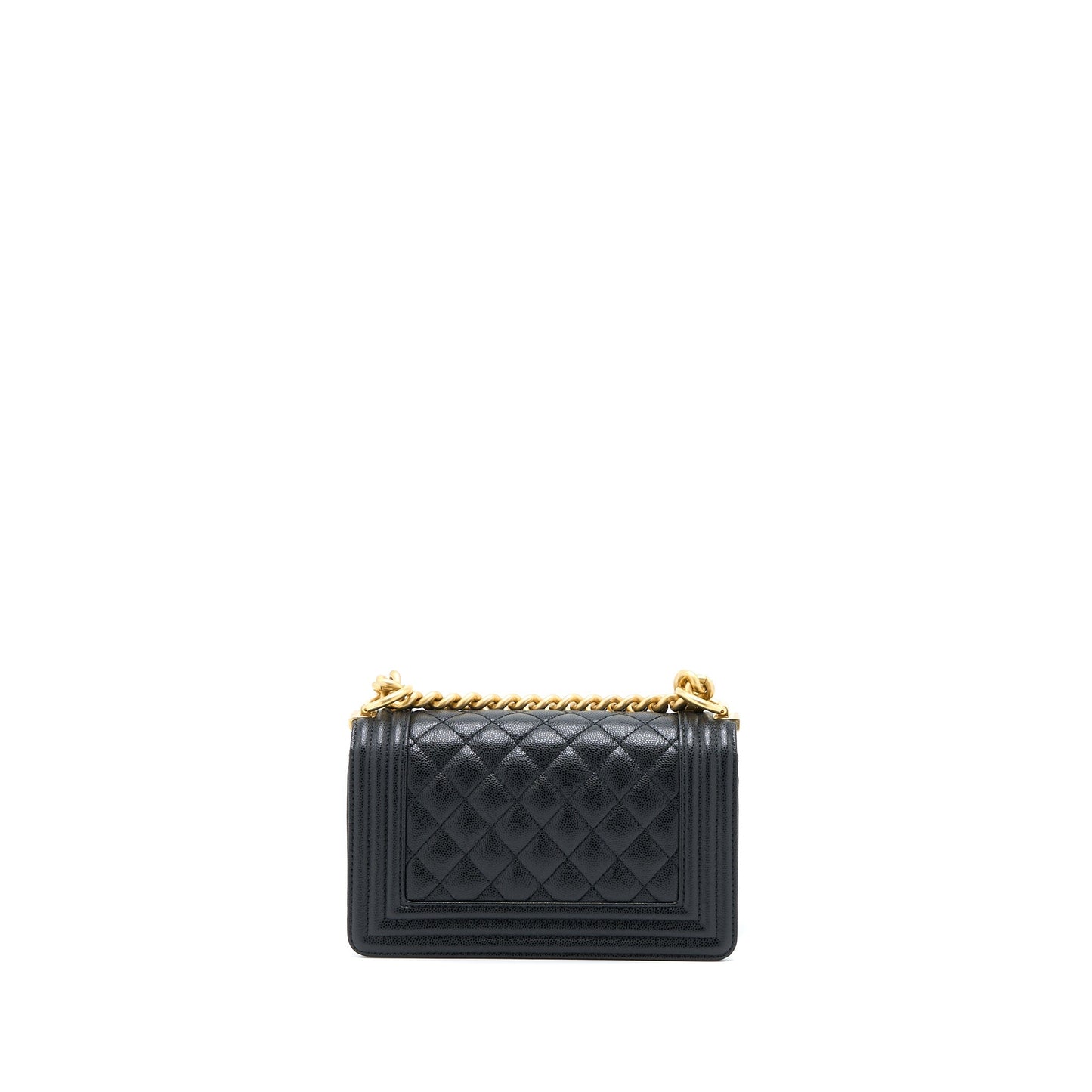Chanel Small Boy Bag Caviar Black  (Microchip )