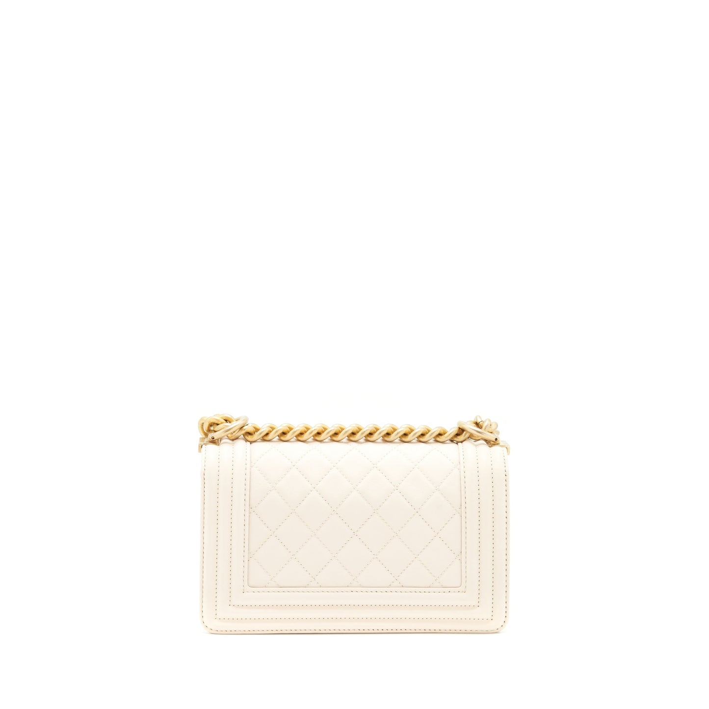 Chanel Small Boy Chanel Calfskin white