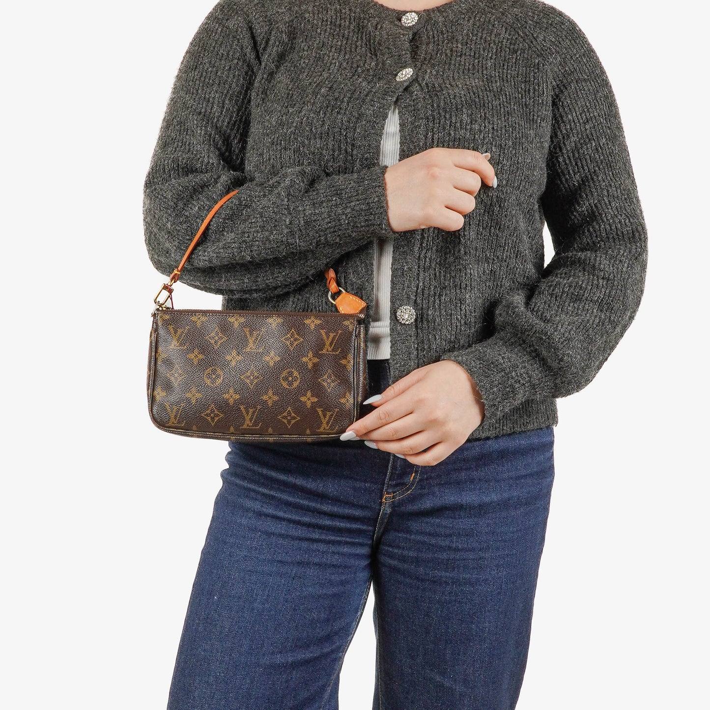 Louis Vuitton Pochette Accessoires Monogram Canvas Clutch Bag