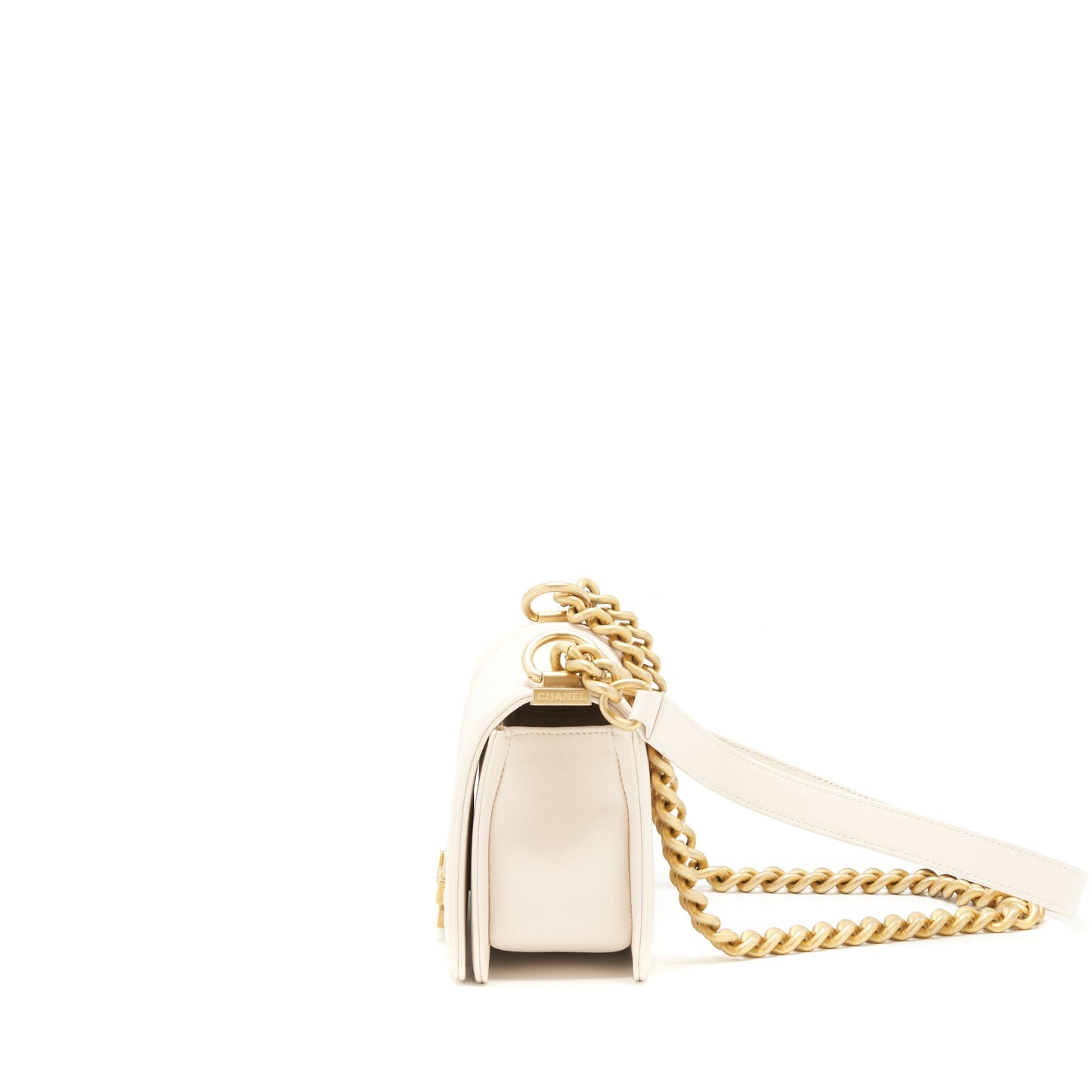 Chanel Small Boy Chanel Calfskin white
