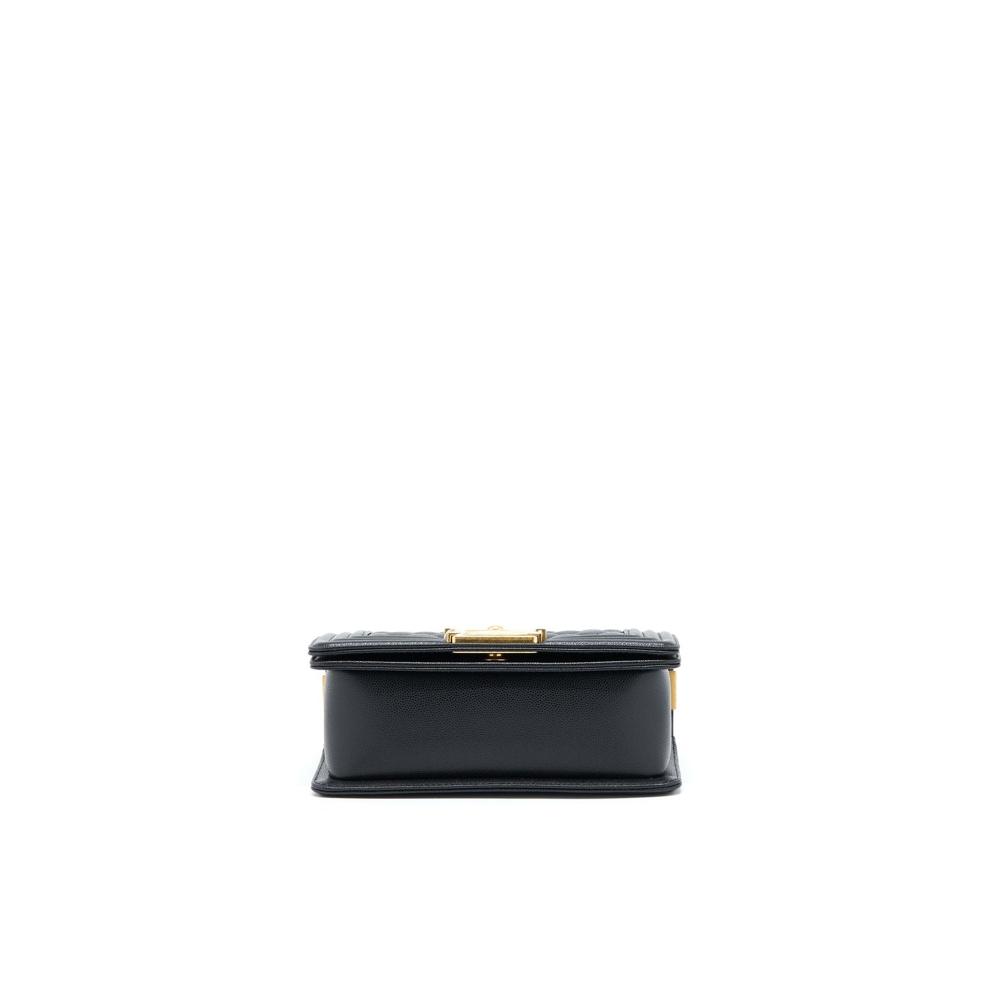 Chanel Small Boy Bag Caviar Black  (Microchip )