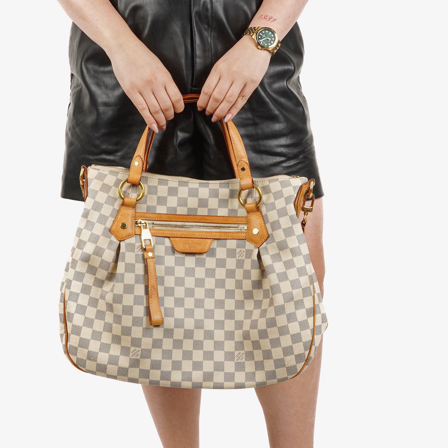 Louis Vuitton Damier Azur Coated Canvas Evora MM