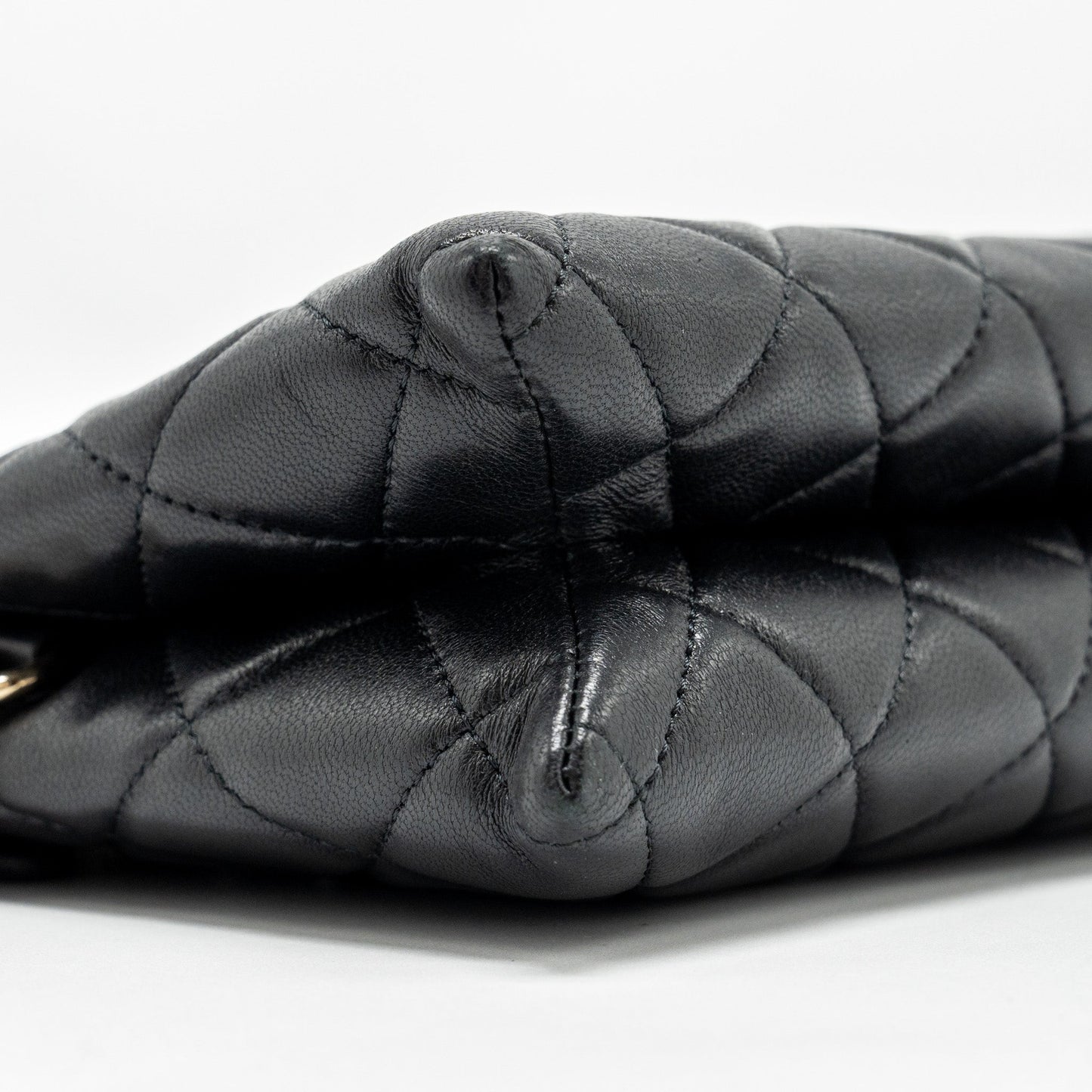Chanel Coco Charms Quilted Pouch Bag Lambskin Black