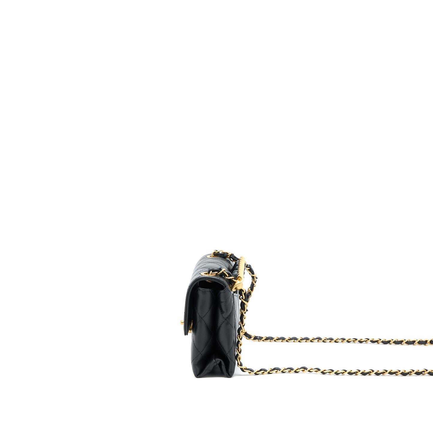 Chanel 22S Seasonal Flap Bag Calfskin Black Brushed