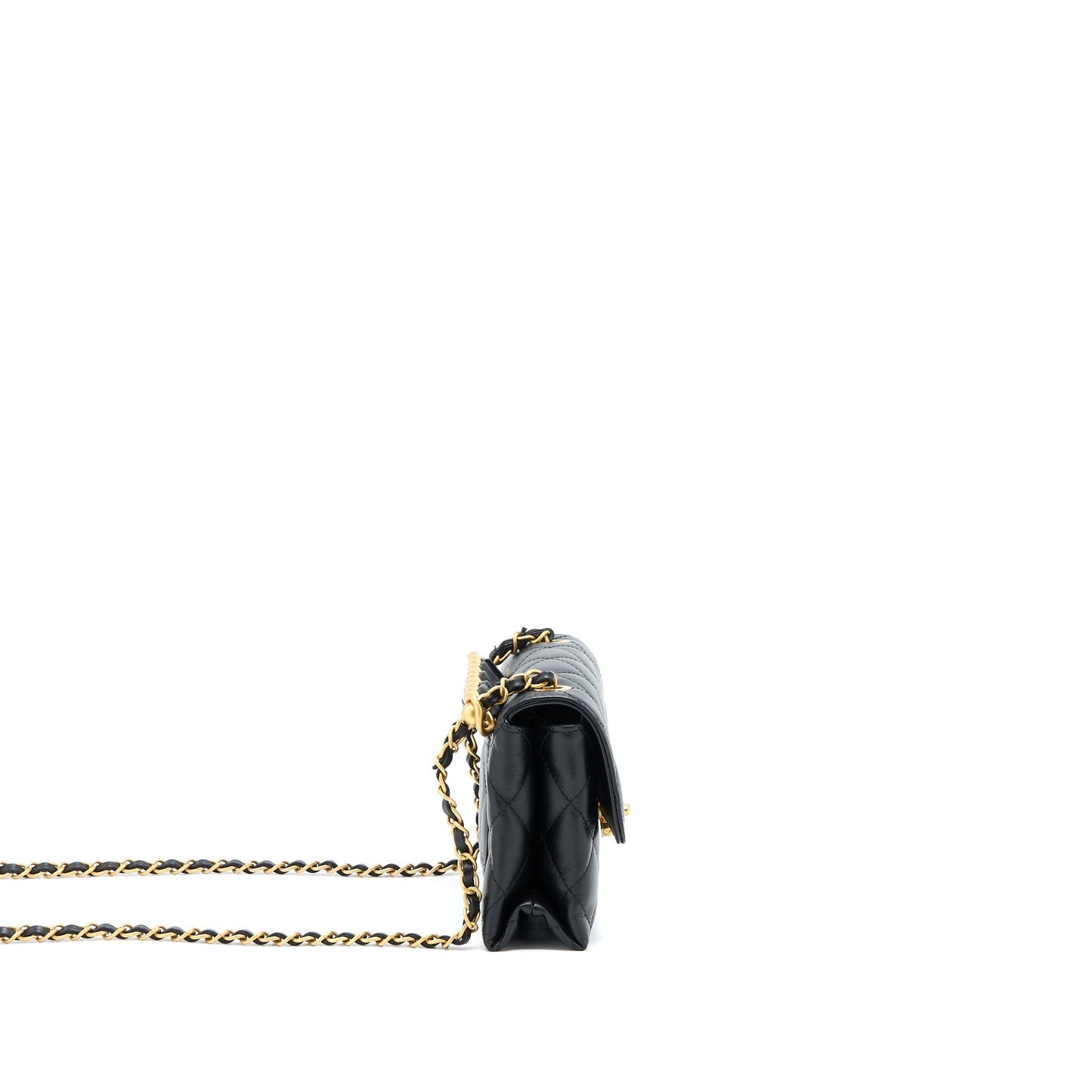 Chanel 22S Seasonal Flap Bag Calfskin Black Brushed