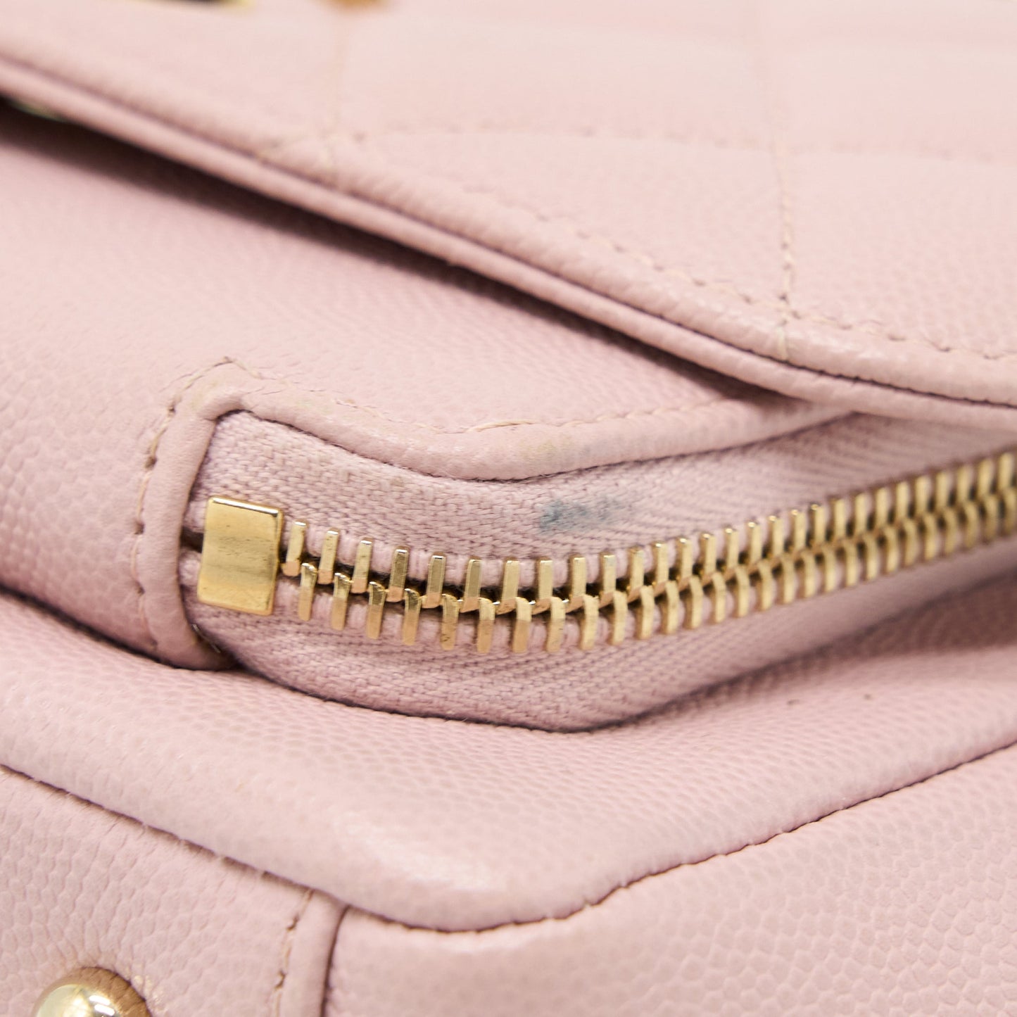 Chanel Small Business Affinity Bag Caviar Light Pink L