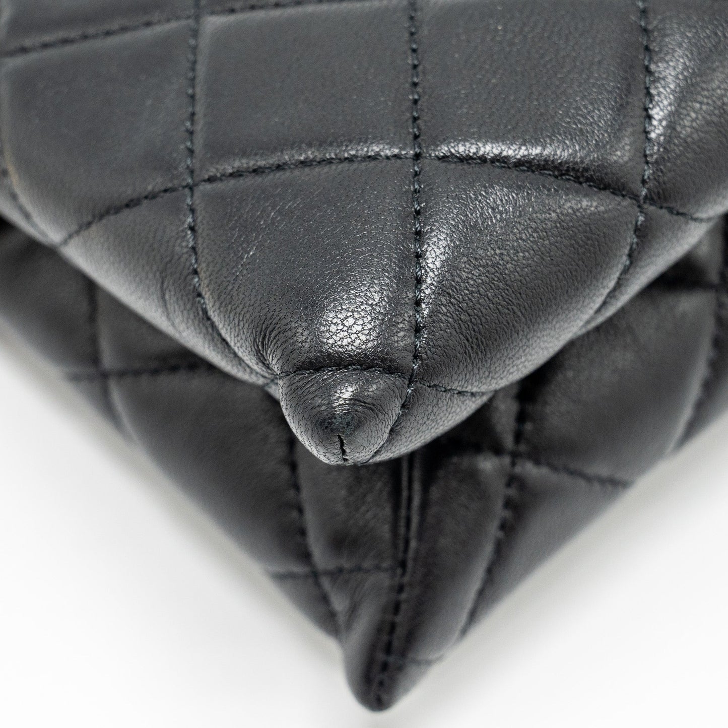 Chanel Coco Charms Quilted Pouch Bag Lambskin Black