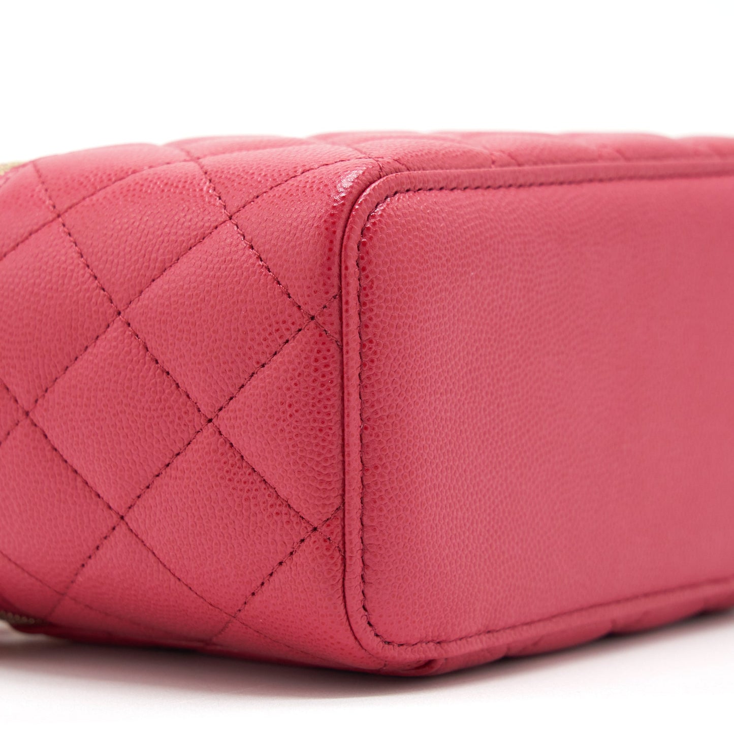Chanel Long Vanity Case Caviar Hot Pink L