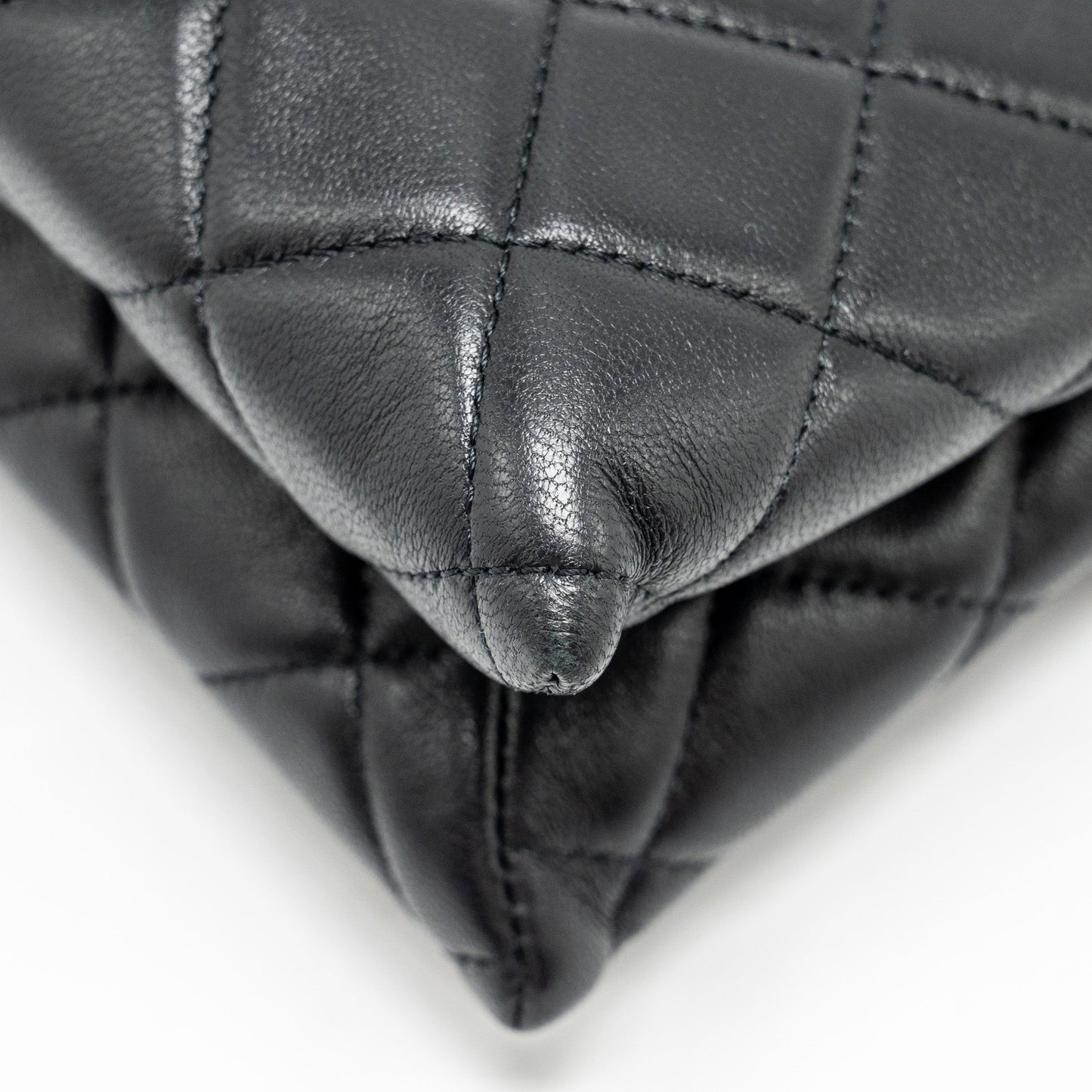 Chanel Coco Charms Quilted Pouch Bag Lambskin Black