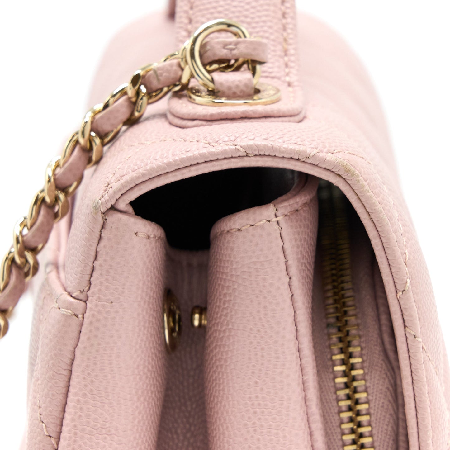 Chanel Small Business Affinity Bag Caviar Light Pink L