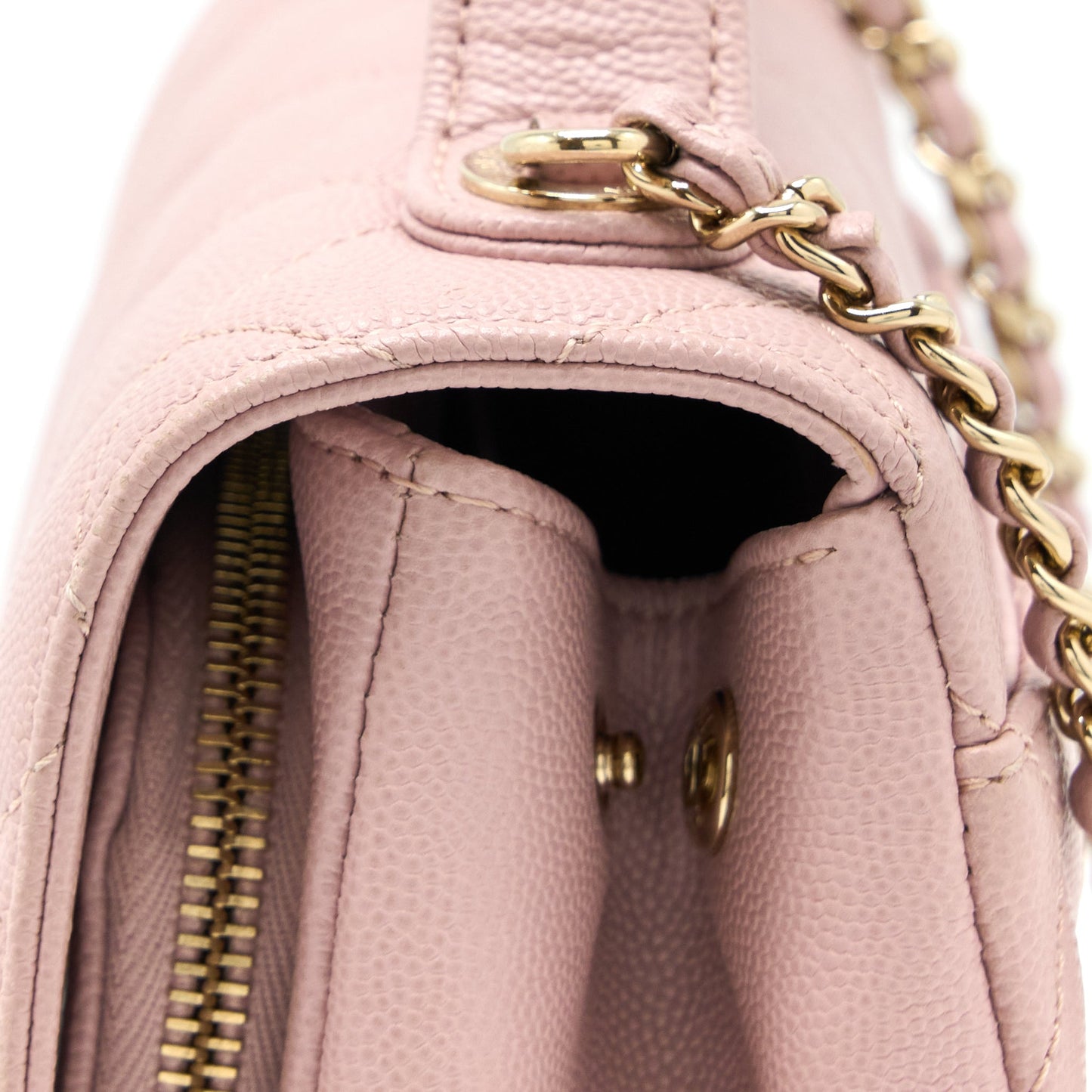 Chanel Small Business Affinity Bag Caviar Light Pink L
