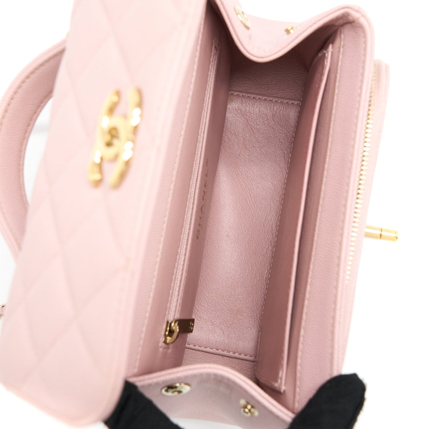 Chanel Small Business Affinity Bag Caviar Light Pink L