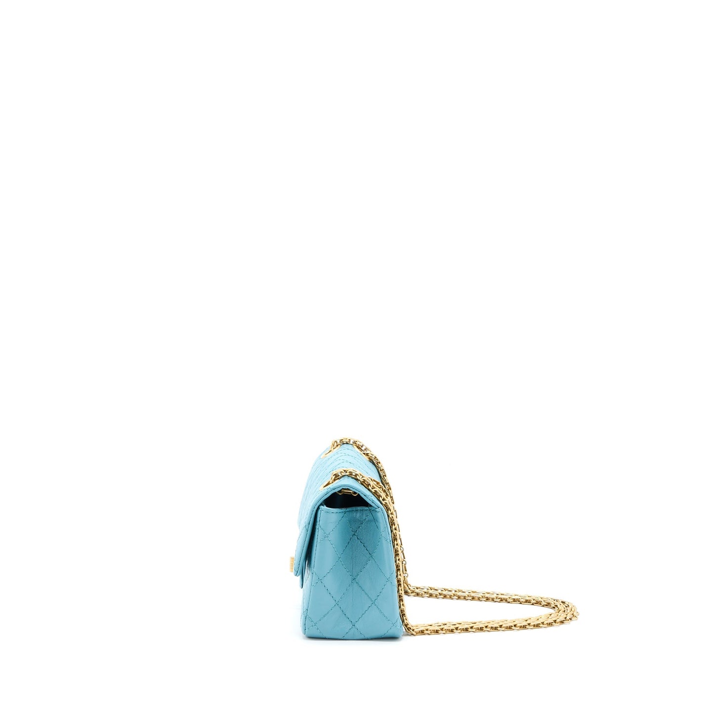 Chanel Mini 2.55 Reissue Flap Bag Aged Calfskin Light Blue