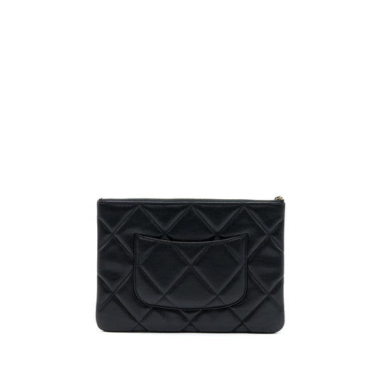 Chanel 19 Clutch Lambskin Black