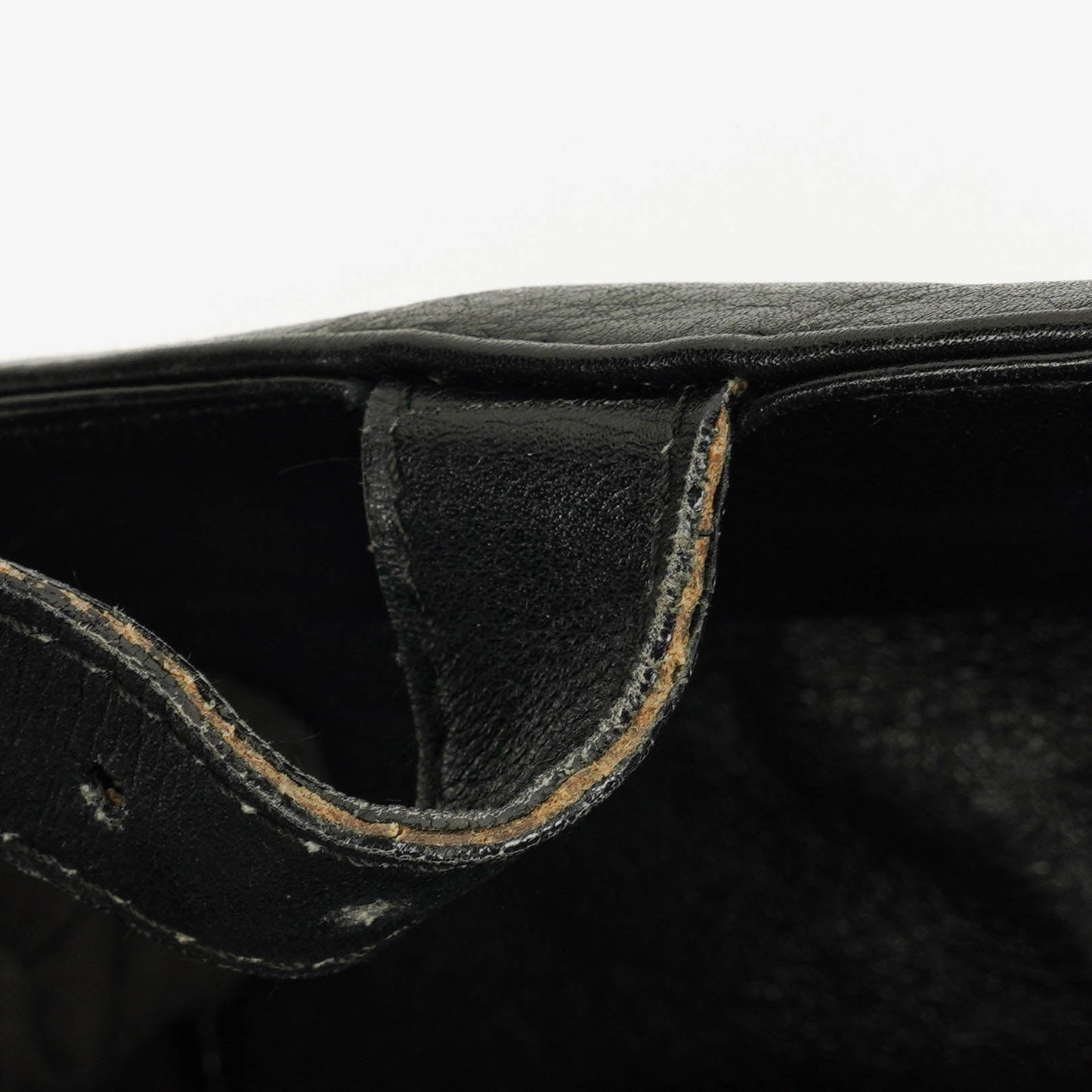 Gucci Vintage Black Leather Bamboo Backpack