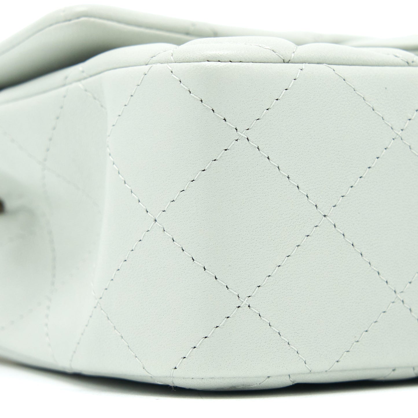 Chanel 23C Mini Rectangular Flap Bag Lambskin Light Grey L (Microchip)