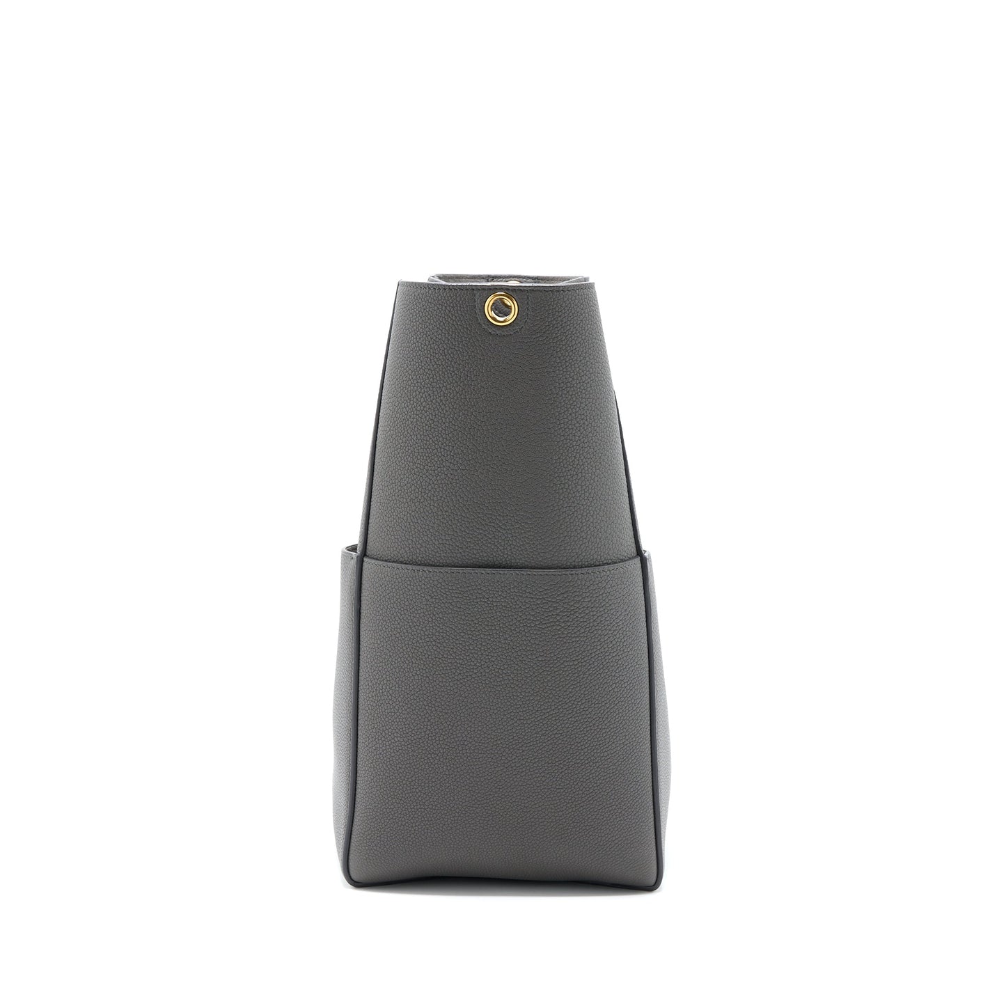 Celine Sangle Bucket Purse Grained Calfskin Grey