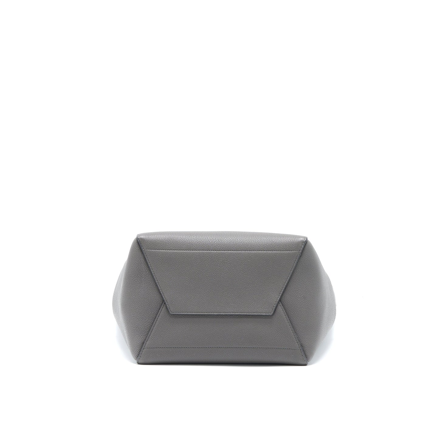 Celine Sangle Bucket Purse Grained Calfskin Grey