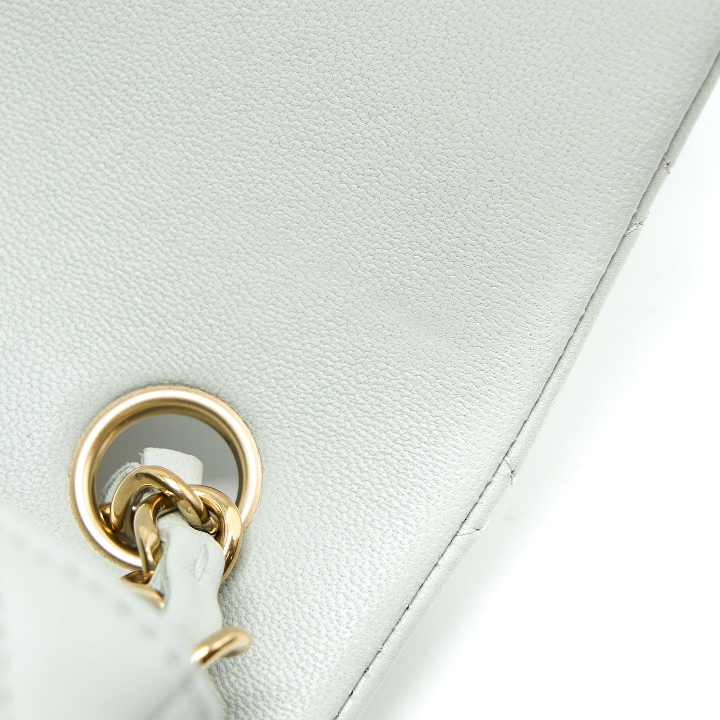 Chanel 23C Mini Rectangular Flap Bag Lambskin Light Grey L (Microchip)