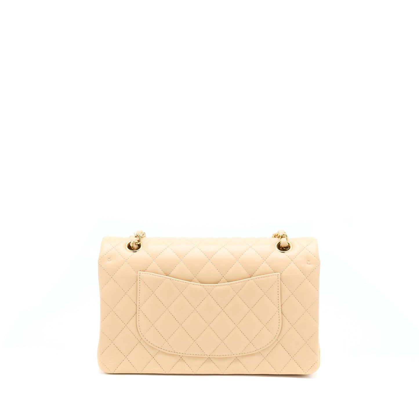 Chanel Medium Classic Flap Bag Lambskin Beige L (Microchip)