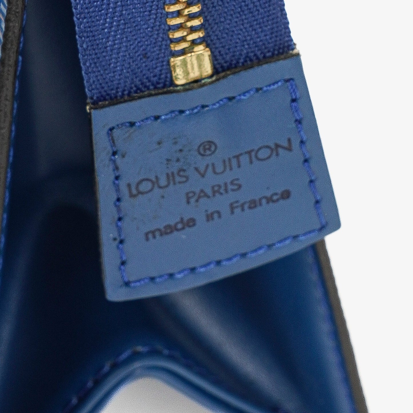Louis Vuitton Trousse Crete Blue EPI Leather Pouch