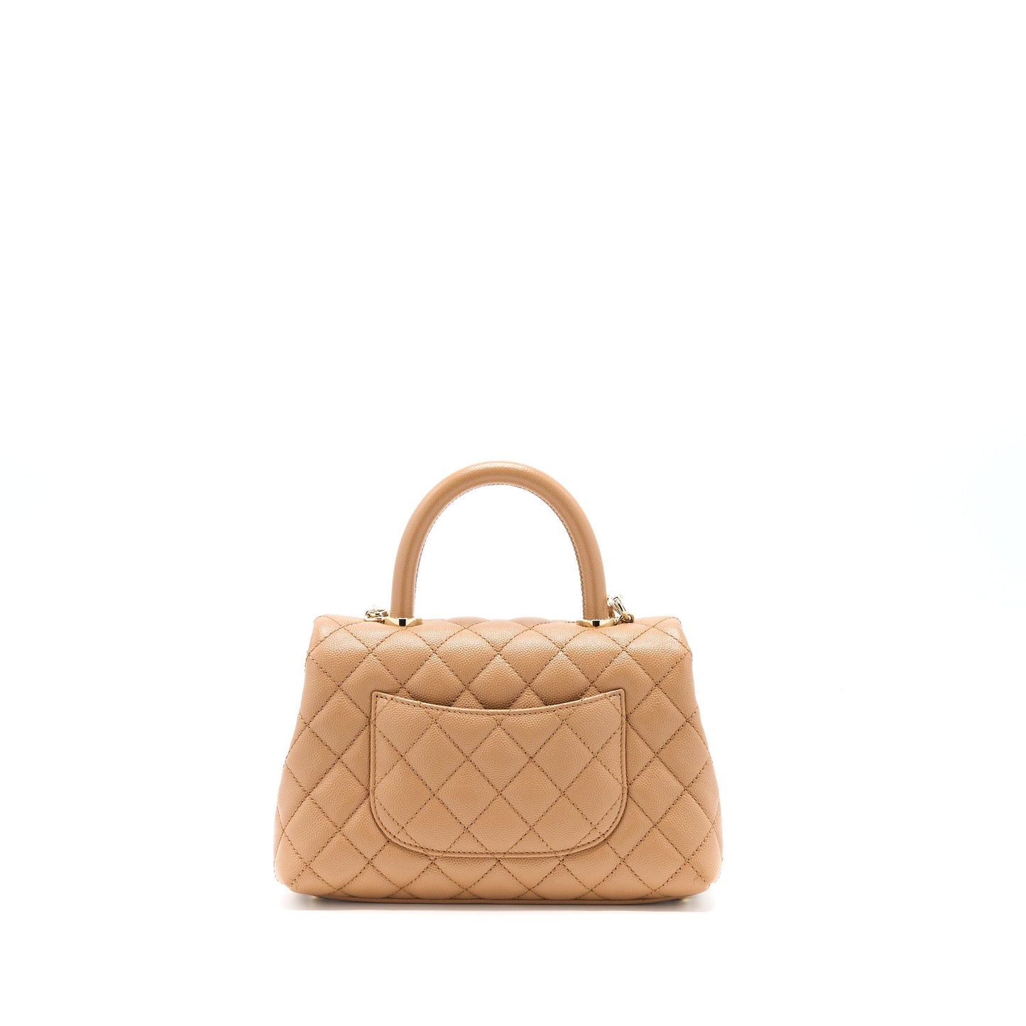 Chanel Small Coco Handle Caviar Brown
