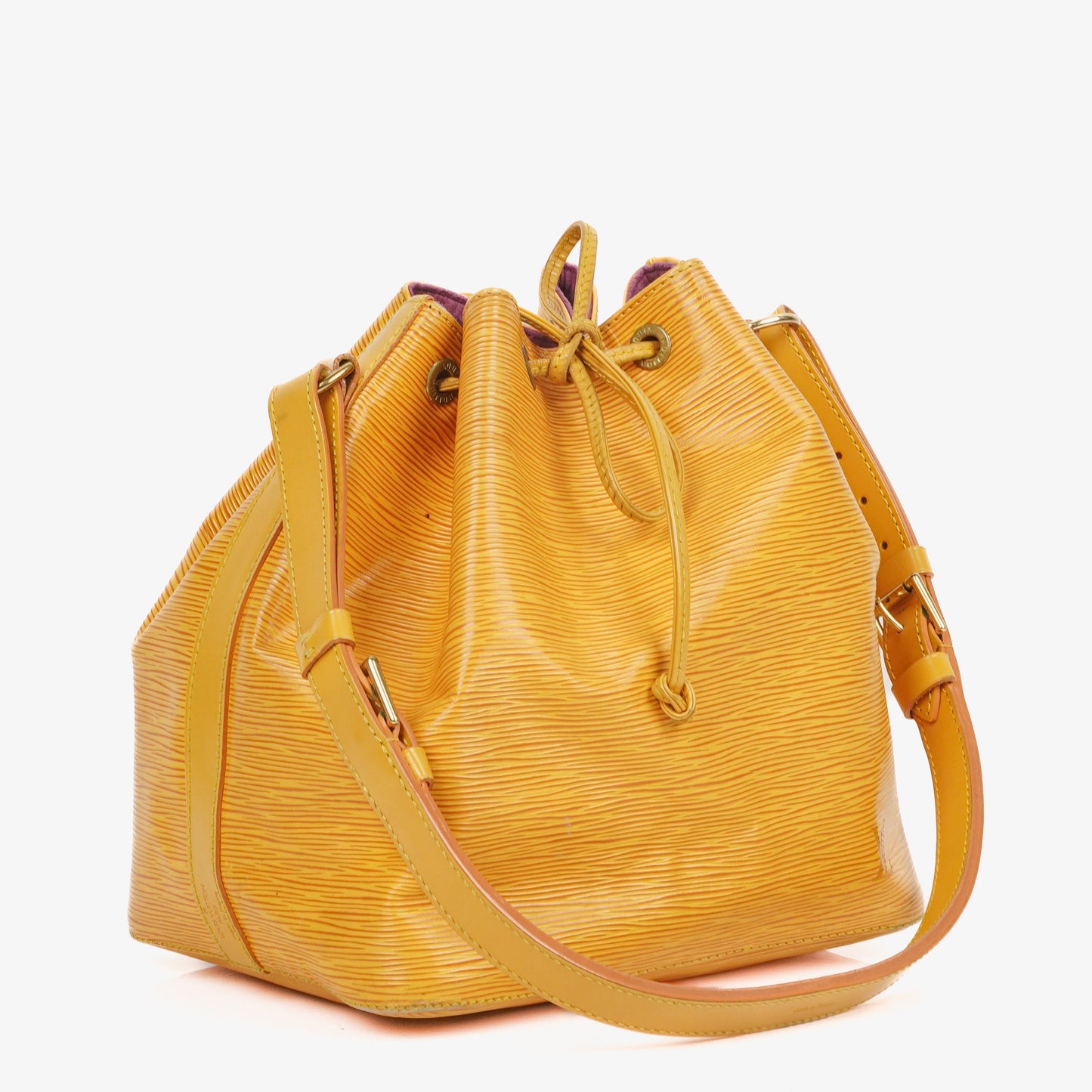 Louis Vuitton Petit Noe Yellow EPI Leather Shoulder Bag
