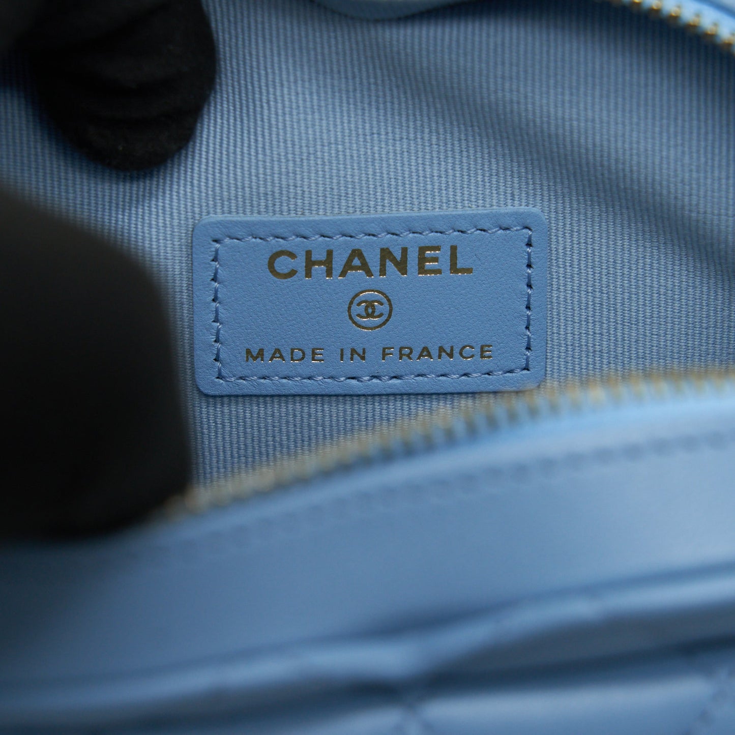 Chanel 22S Small Heart Bag Lambskin Light Blue L