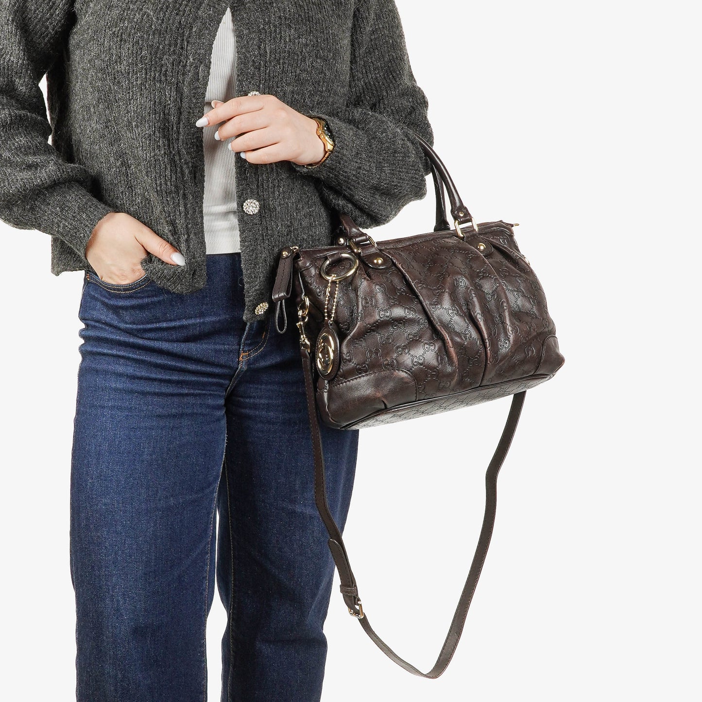 Gucci Guccissima Leather Suckey Hobo Bag